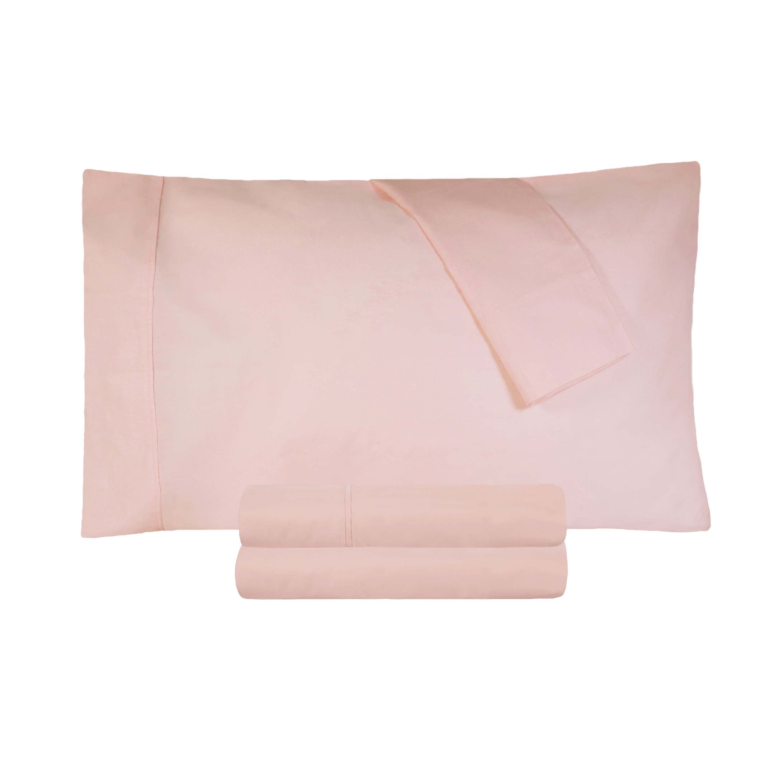 300 Thread Count Cotton Percale Solid Deep Pocket Bed Sheet Set - Queen Size, Soft & Breathable Luxury Sheets for Comfortable Sleep - Perfect for Master Bedroom, Guest Room or Vacation Home