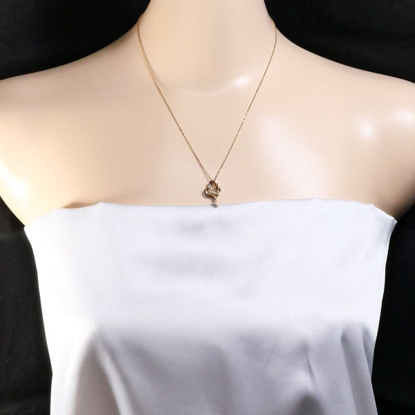 18K Pink Gold Diamond Necklace for Women - Elegant Pendant Jewelry Gift for Anniversary, Wedding & Special Occasions