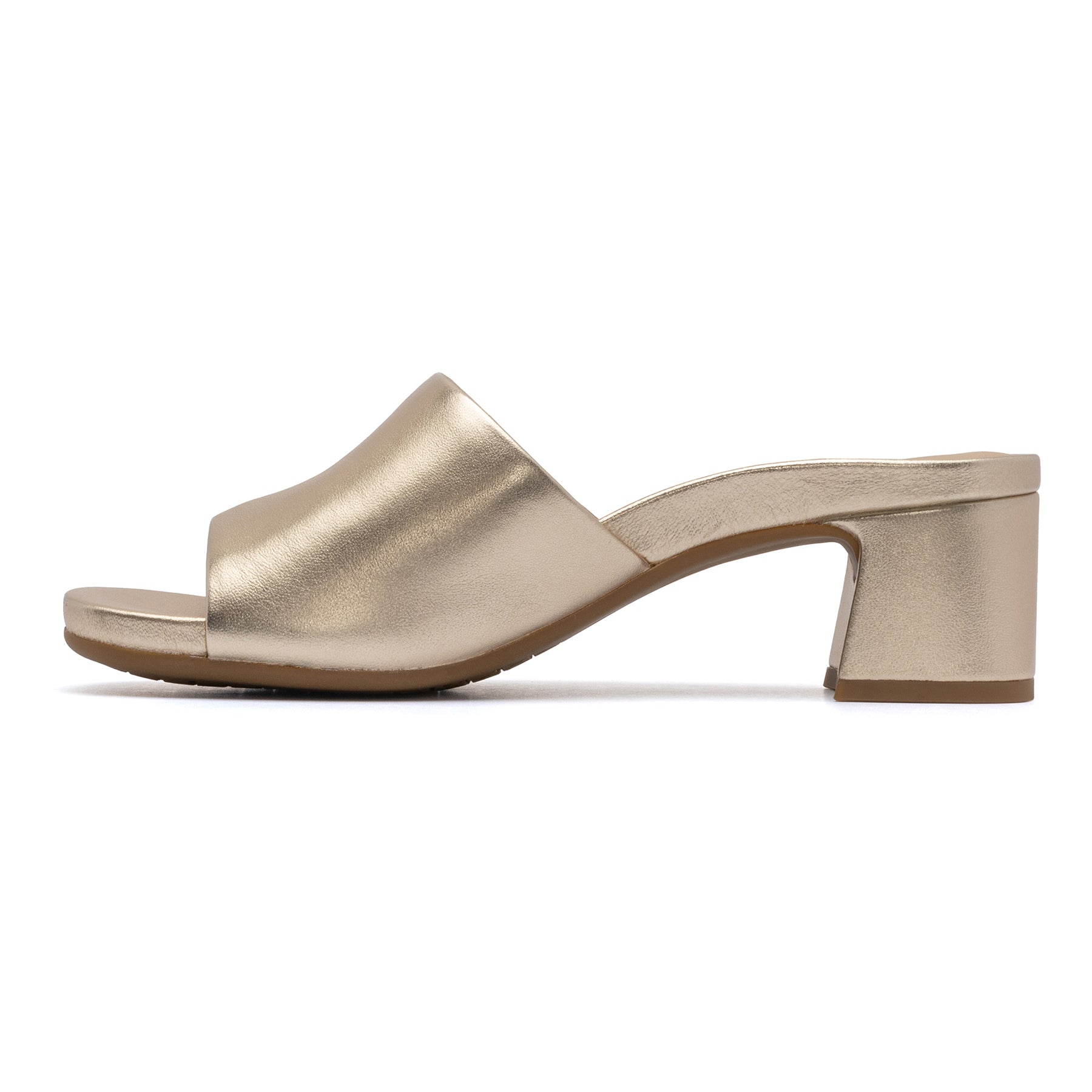 Abeo Avenue Slide Light Gold Sandals - Comfortable Women's Casual Shoes for Walking, Travel & Summer Outfits