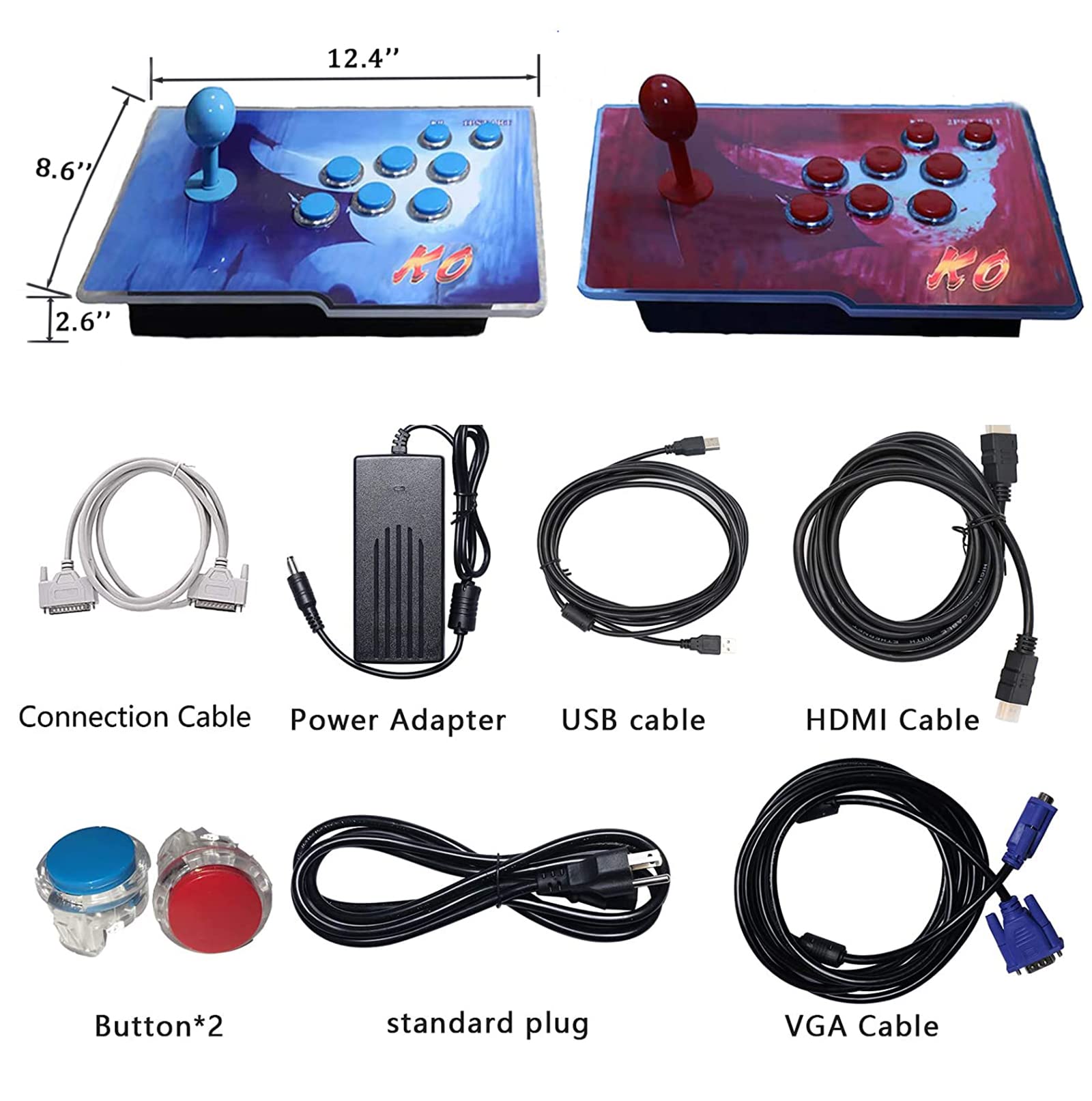 RegiisJoy 28000-in-1 Pandora's Box 50S Arcade Game Console - Retro Gaming Machine for PC, Projector & TV - 2-4 Player Multiplayer with 3D Games | Search, Save, Load & Pause Features | Perfect for Home Entertainment, Game Nights & Retro Gaming Enthusiasts