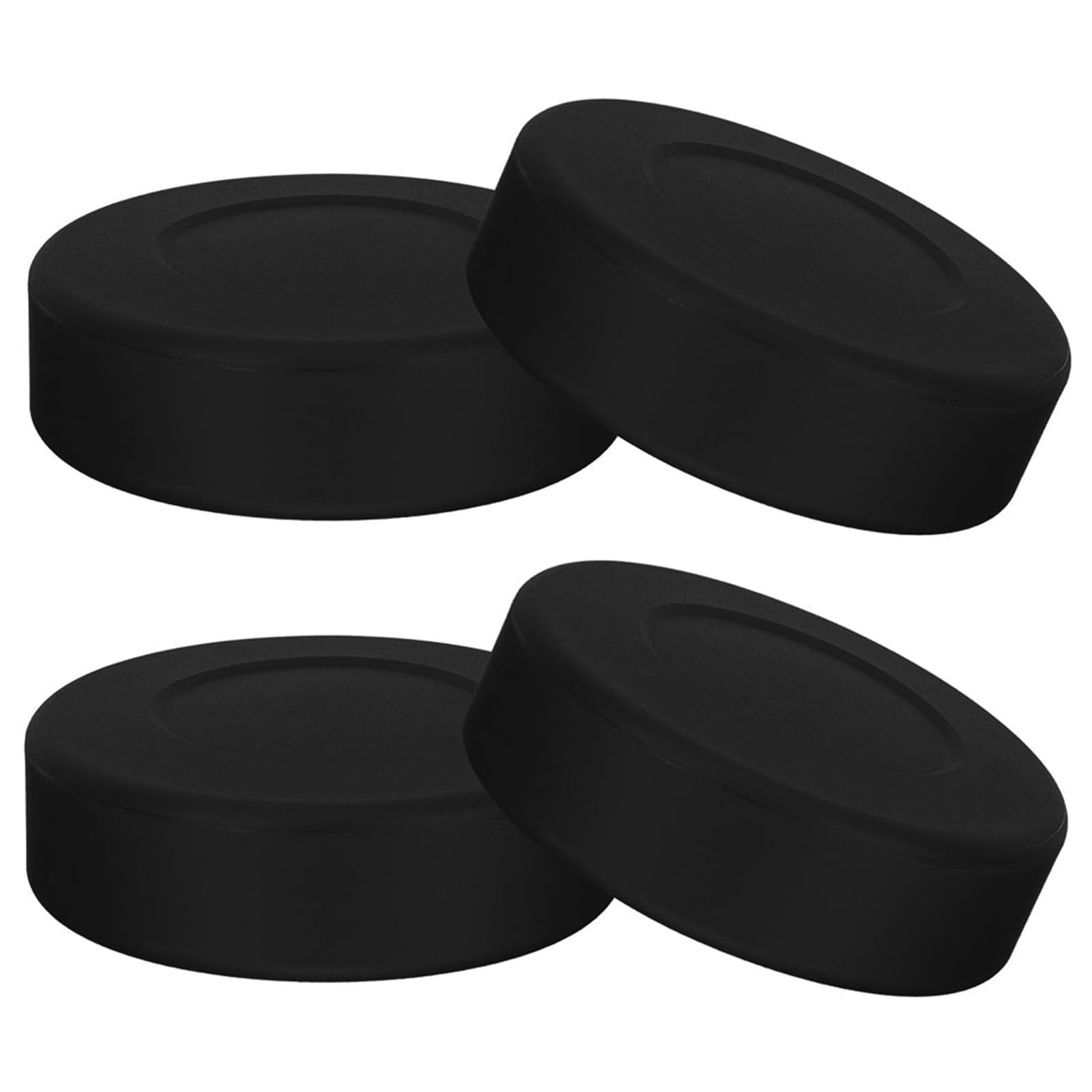 1/2/4PCS Professional Ice Hockey Training Pucks - Black Matte Impact Glide Pucks for Practice & Classic Training - Standard Indoor Hockey Sports Equipment for Rinks, Backyard Drills & Gym Sessions