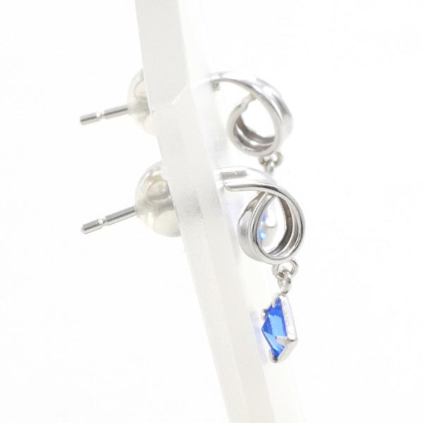 14K White Gold Synthetic Stone Earrings for Women - Elegant Cubic Zirconia Stud Earrings for Wedding, Party & Everyday Wear