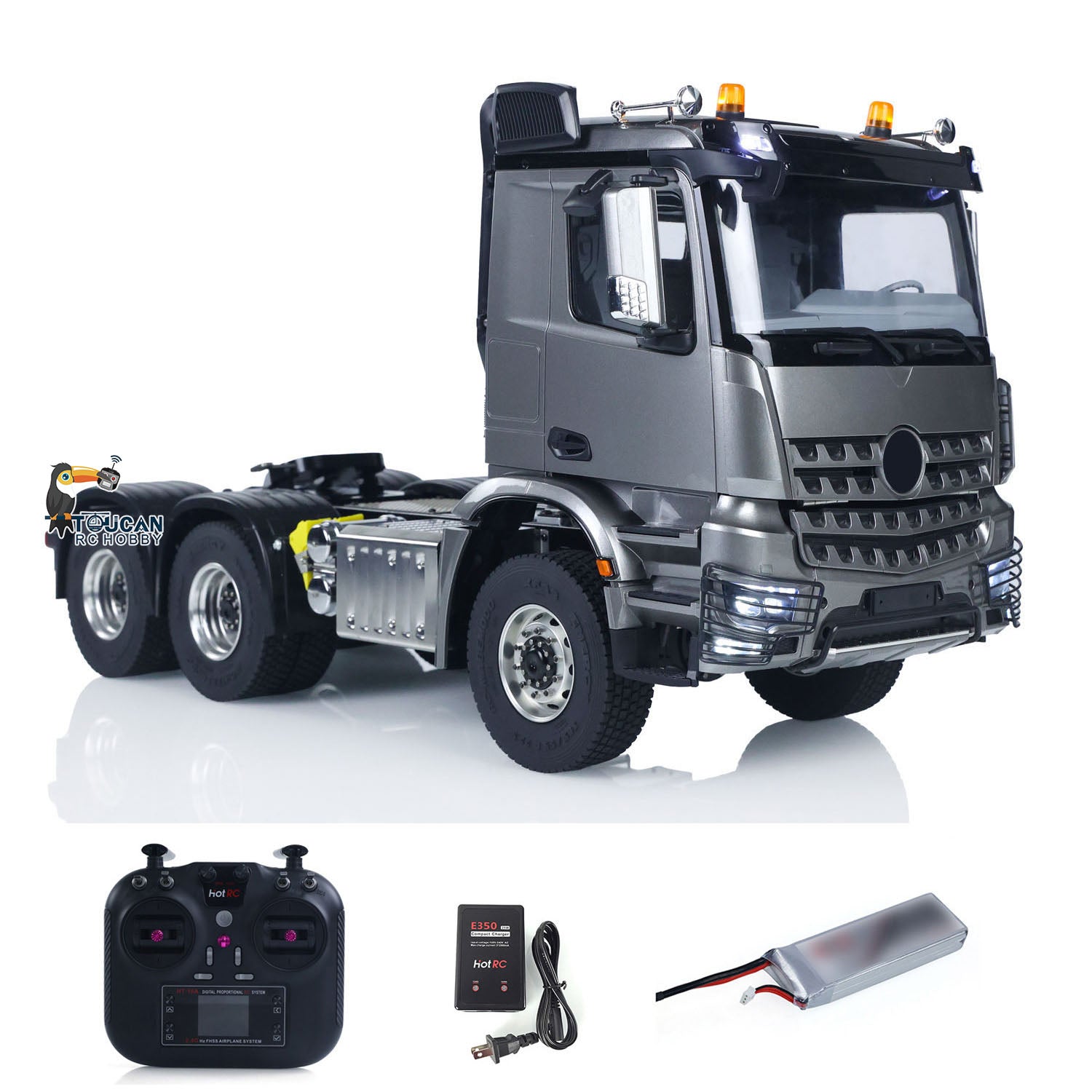 1/14 Scale RC Tractor Truck - 6X6 Lorry Car with Metal Axles & 2-Speed Gearbox | RTR Radio Control Vehicle for TAMIYA Semi Trailer | Fast Free Shipping | Perfect for Off-Road Adventures & Heavy Load Simulation