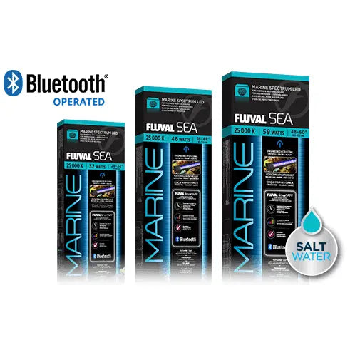 Fluval Sea Marine LED Light for Saltwater Aquariums - 32W, 46W, 59W Options - Perfect for Coral Growth & Reef Tanks