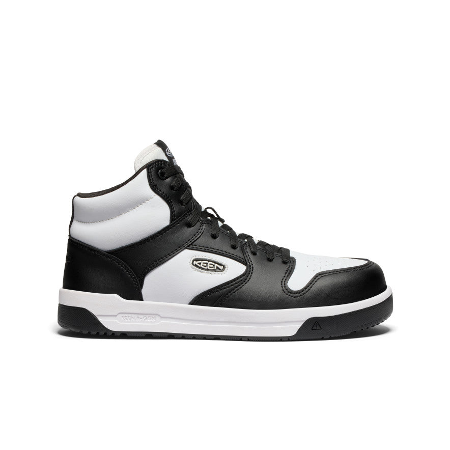 Men's Overton Mid Work Shoe with Carbon Toe - Star White/Black - Durable Safety Boots for Construction & Industrial Work
