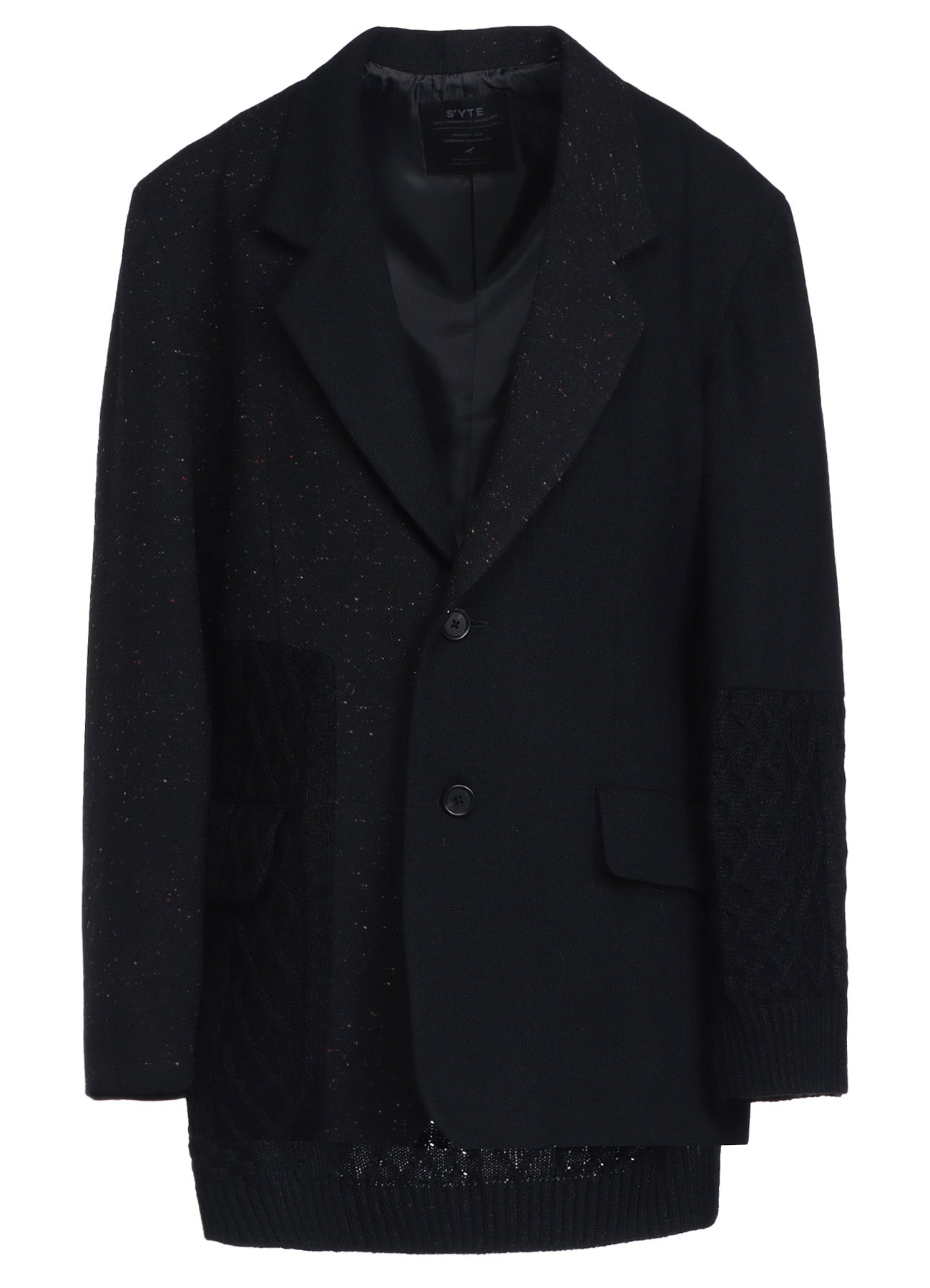 Colorful Knit Tweed Jacket with Unique Switching Design - Stylish Women's Outerwear for Fall & Winter | Perfect for Office, Parties & Casual Outings