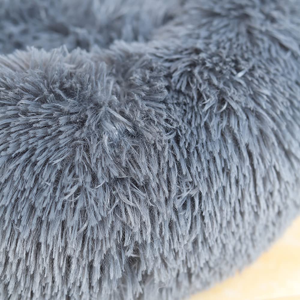 Plush Donut Pet Bed for Cats & Dogs - Soft & Warm for Indoor Pets