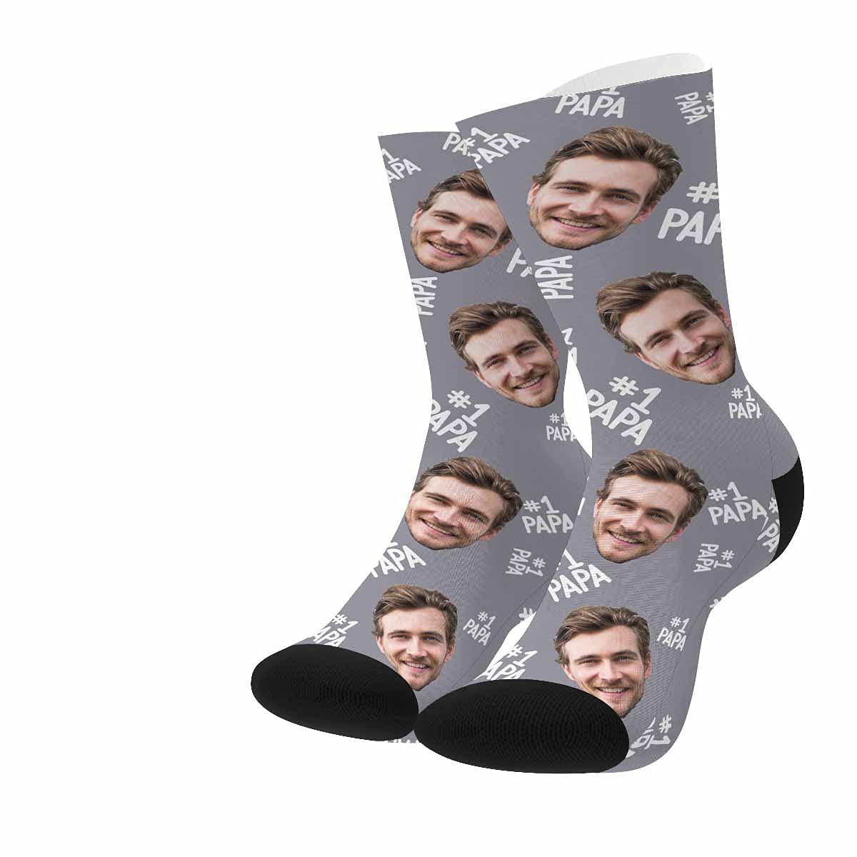 Custom Face Socks - Personalized Photo Socks for Dad | Unisex Funny Crew Socks Gift | Perfect for Father's Day, Birthday & Anniversary Gifts