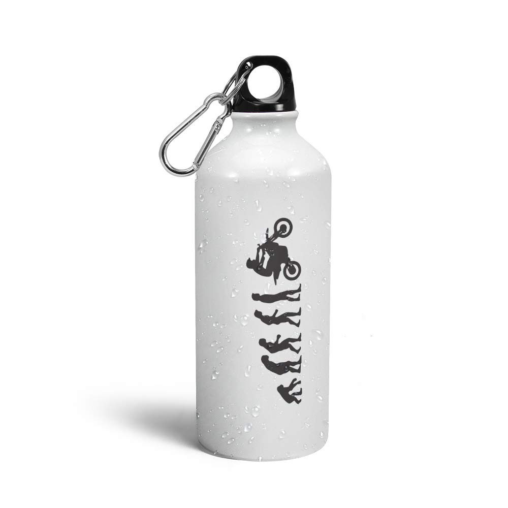 Prink Dirt Biker Evolution Printed Sports Water Bottle 600ml - Leakproof Bike Sipper for Cycling, Gym & Outdoor Activities | BPA-Free Tritan Material for Motorcycle Riders & Fitness Enthusiasts