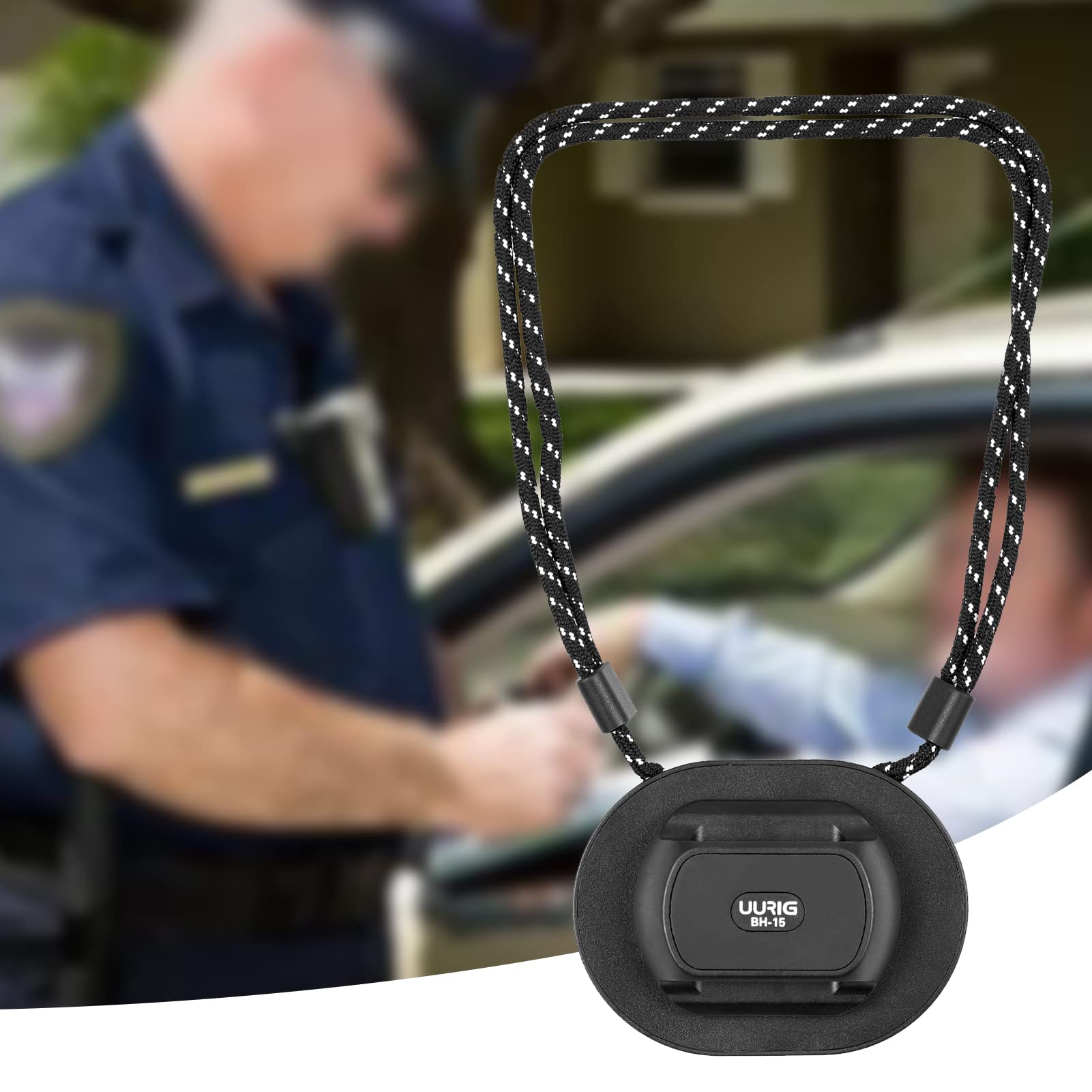 KOCAN BH-15 Universal Magnetic Body Camera Mount - Hands-Free Neck Holder for BOBLOV & Most Body Cameras - Secure Clothes Attachment - Perfect for Law Enforcement, Security Guards & Outdoor Activities