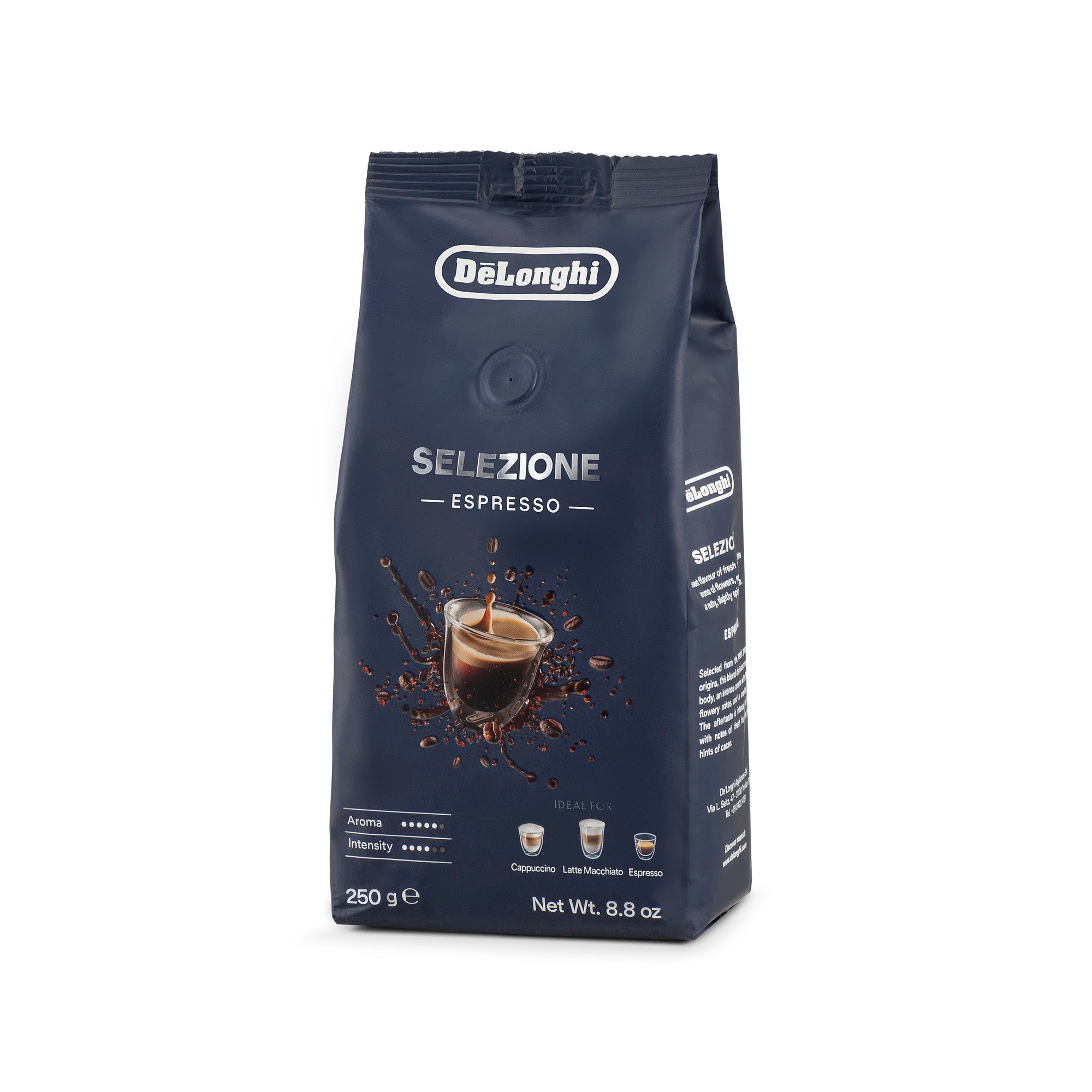 DELONGHI DLSC601 SELEZIONE Premium Coffee Beans 250G - Whole Bean Arabica for Espresso & Drip Coffee Makers - Perfect for Home Brewing & Office Use