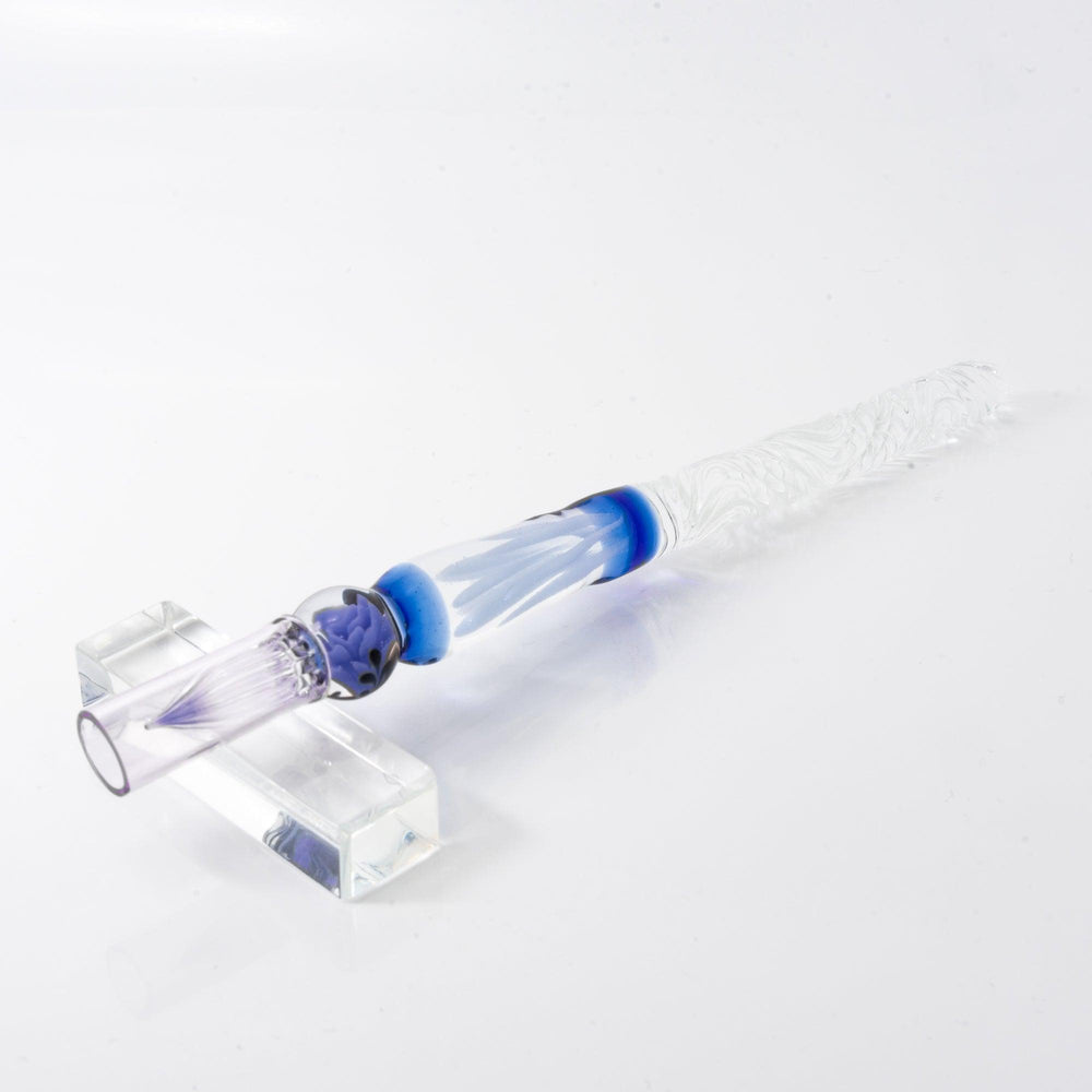 Blue Rose Glass Dip Pen - Elegant Calligraphy & Writing Tool for Artists, Lettering, and Wedding Invitations - Perfect for Ink Drawing, Hand Lettering, and Special Occasions
