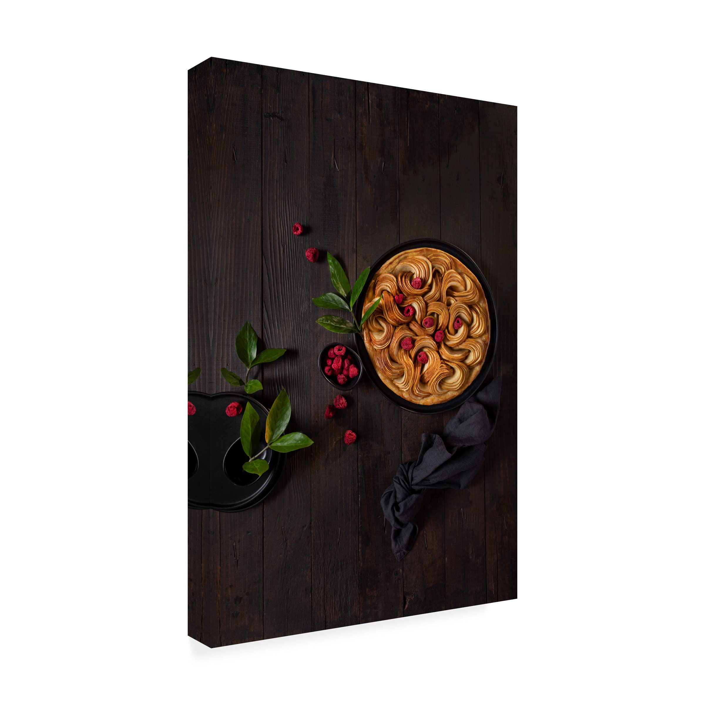 Trademark Fine Art 'Apple Swirls' Canvas Wall Art by Diana Popescu - Modern Abstract Painting for Living Room, Bedroom & Office Decor