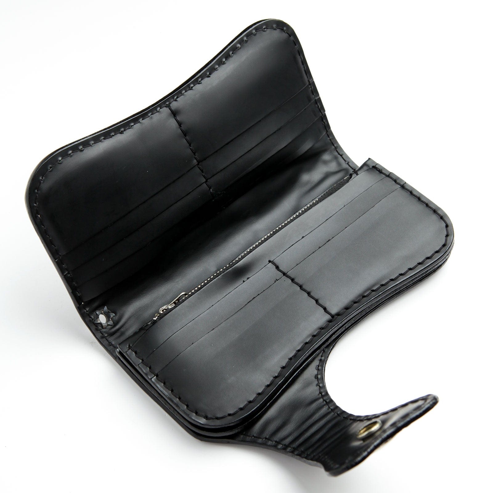 Extreme Rider Skull Leather Biker Wallet for Men - Premium Genuine Leather Motorcycle Wallet with Chain - Perfect for Bikers, Riders & Motorcycle Enthusiasts