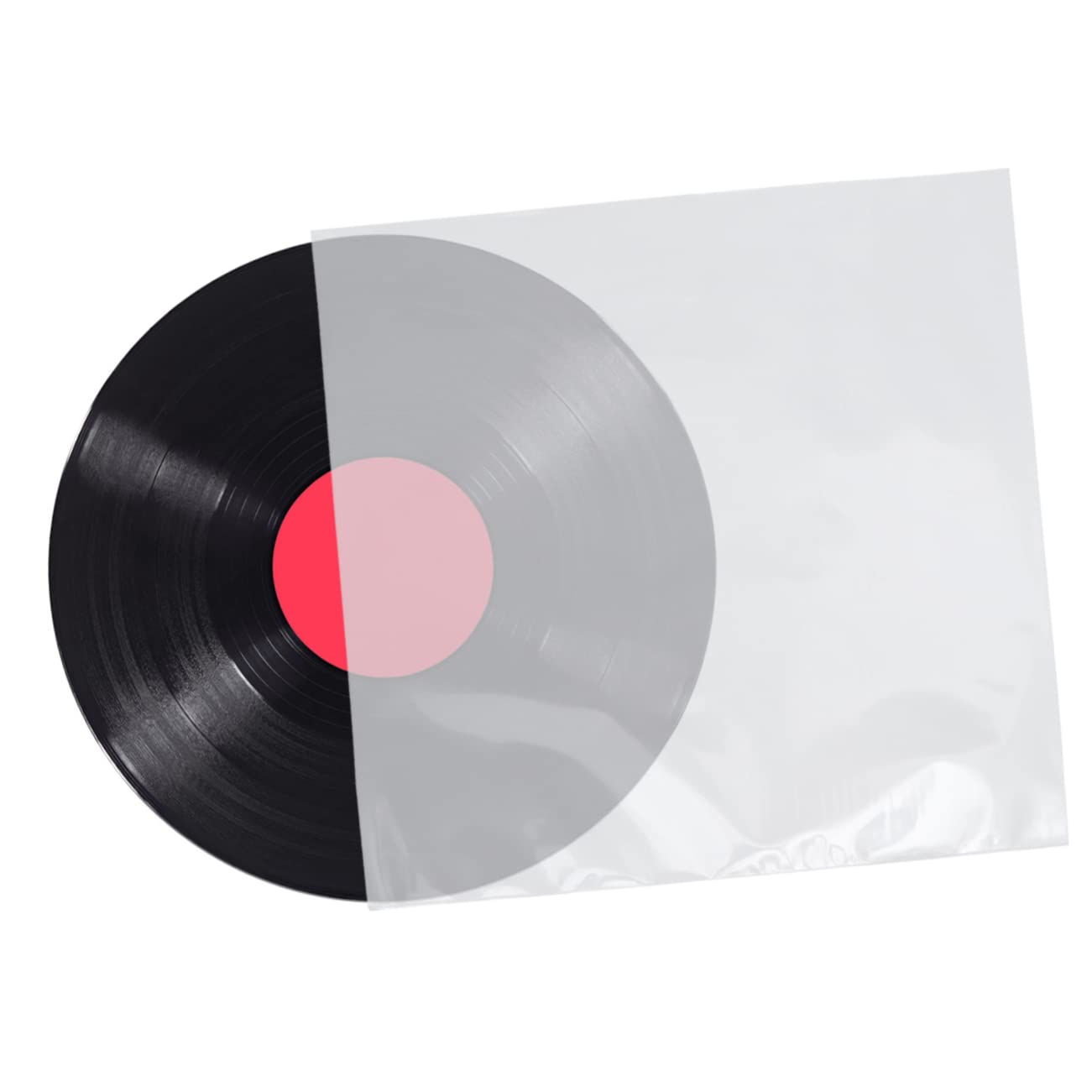 TINEASUR 50-Pack 10 Inch Vinyl Record Sleeves - No Seal Flat Plastic Bags for Scratch Protection & Data Storage | Perfect for DJs, Collectors & Music Enthusiasts