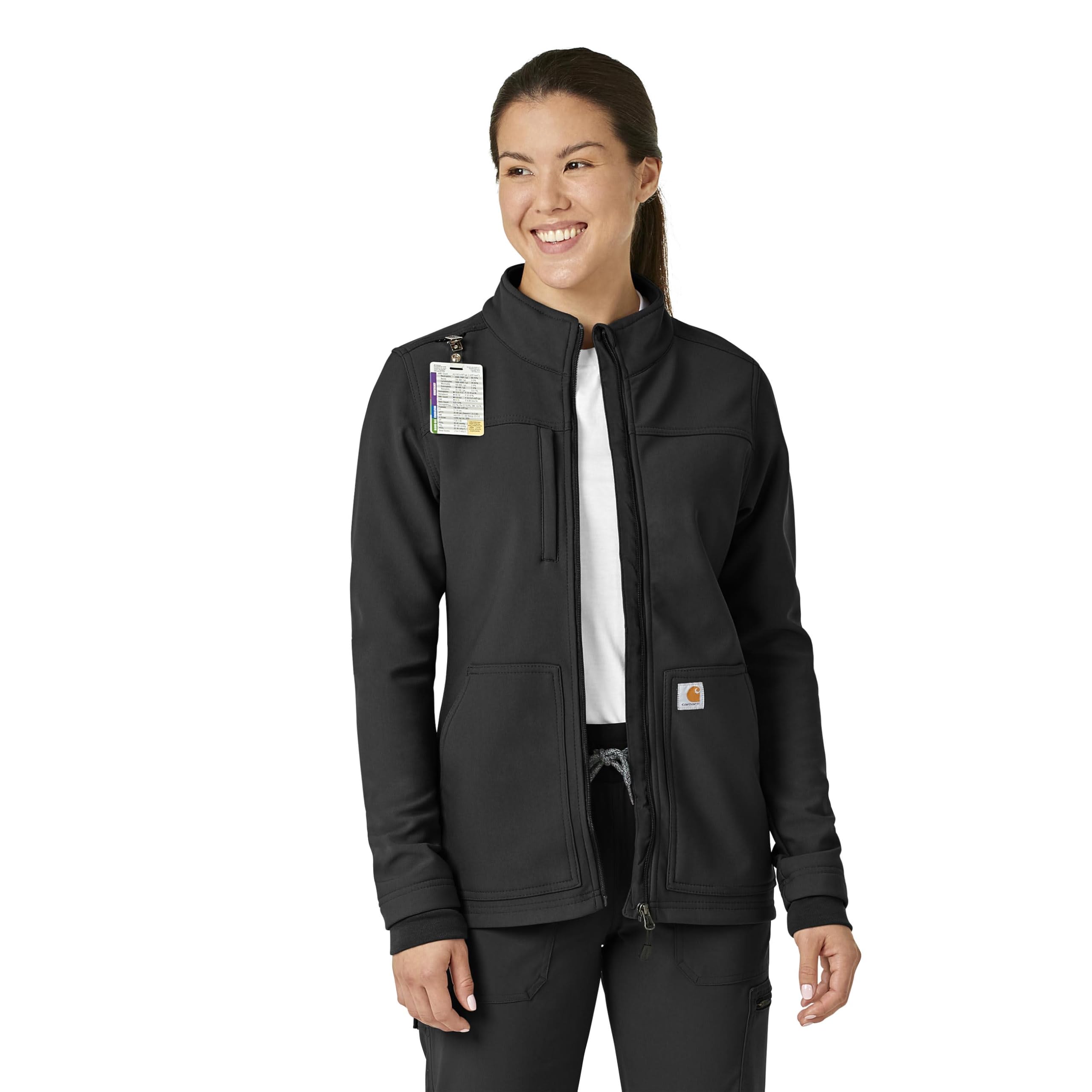 Carhartt Women's Rugged Flex Bonded Fleece Jacket - Water-Resistant Winter Coat for Outdoor Work & Hiking | Warm Insulated Workwear for Cold Weather