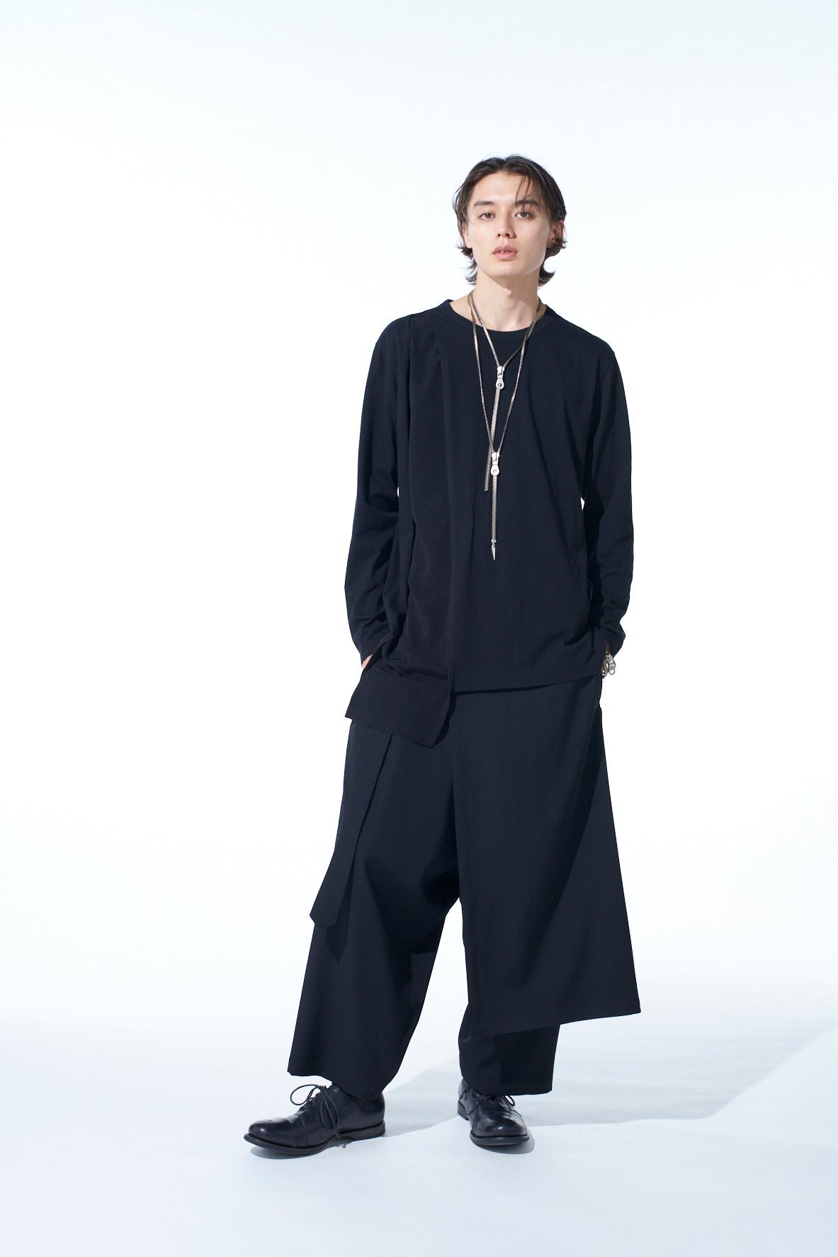 Stylish Cotton Jersey & Crepe de Chine Asymmetrical Long Sleeve T-Shirt - Perfect for Casual Wear, Office Outfits & Evening Events
