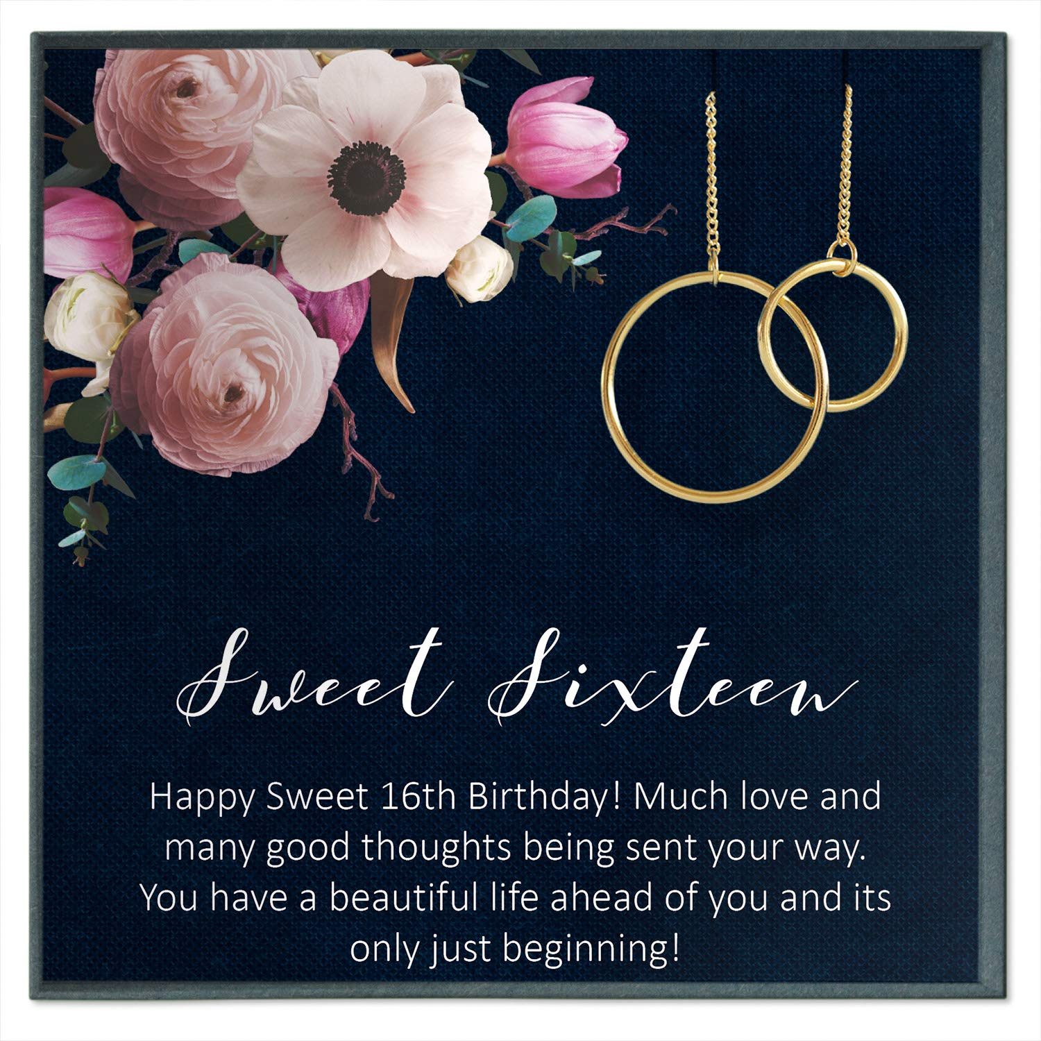 Sweet 16 Birthday Necklace for Girls - Personalized 16th Birthday Jewelry Gift for Teen Girls - Ideal for Sweet Sixteen Party, Graduation & Special Occasions