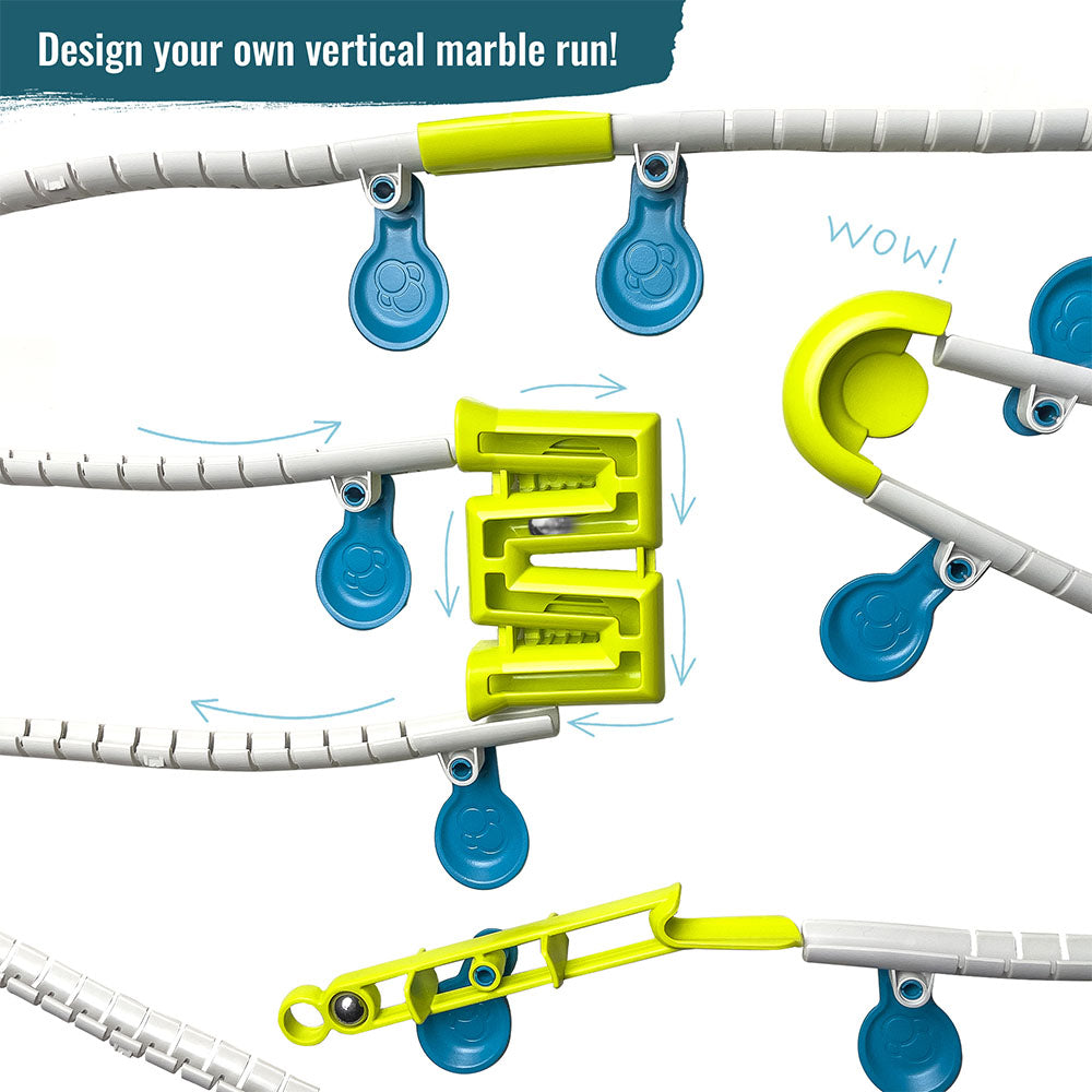 Gecko Run Marble Run Snake Expansion Pack - Fun STEM Building Toy for Kids, Creative Marble Maze Game - Perfect for Indoor Play, Birthday Gifts & Educational Activities