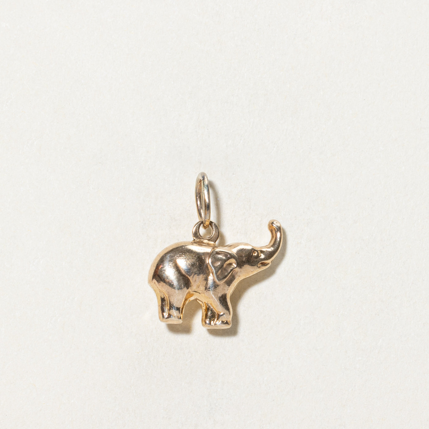 10K Yellow Gold Elephant Charm Pendant - Elegant Animal Jewelry for Women - Perfect for Necklaces, Bracelets & Gifts - Birthday, Anniversary & Special Occasions
