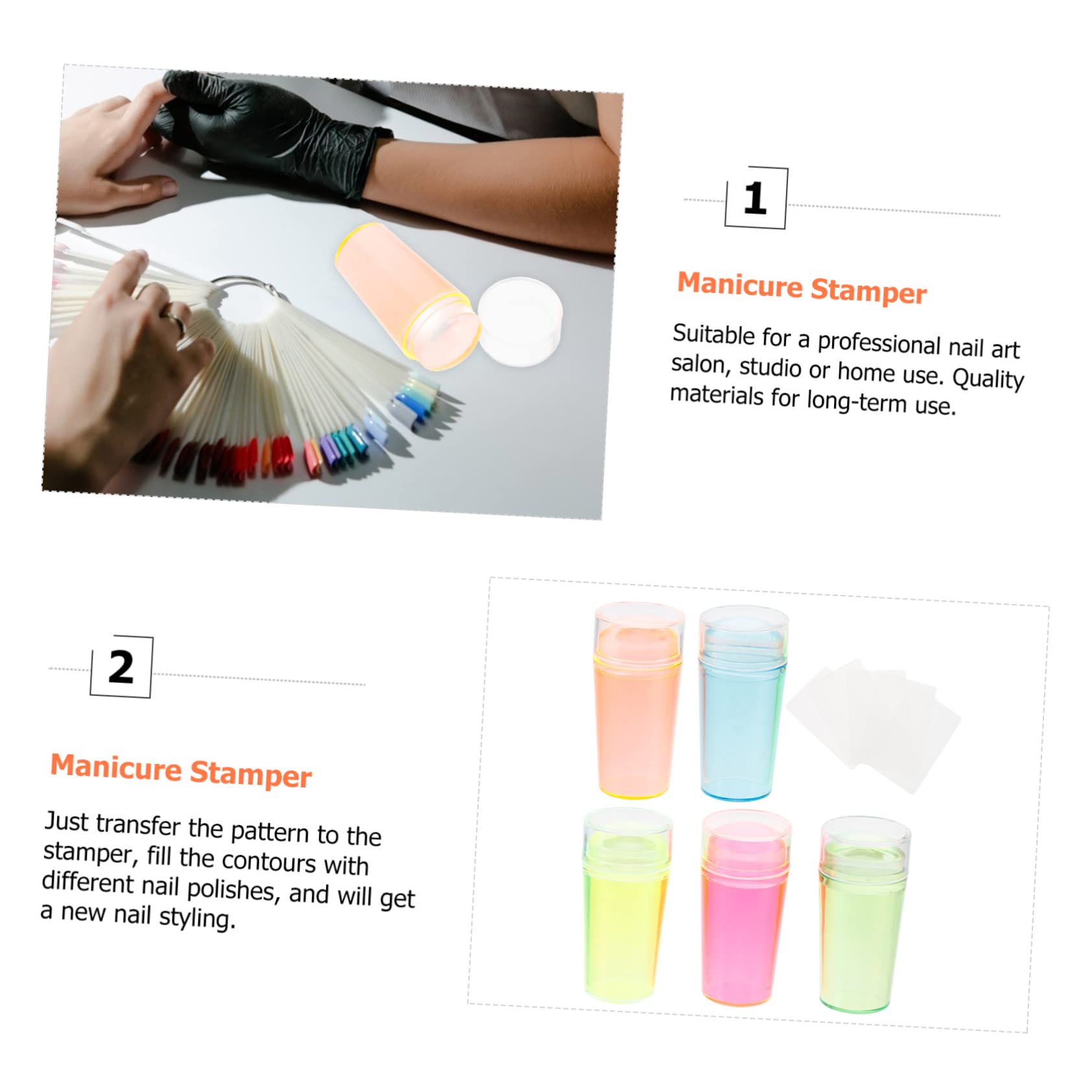 Mikinona Nail Art Stamping Kit - 5-Piece Nail Stamper Set with Scraper & Silicone Stamping Accessories for Professional Manicure | Perfect for DIY Nail Art, Salon Use & Fashionable Nail Designs