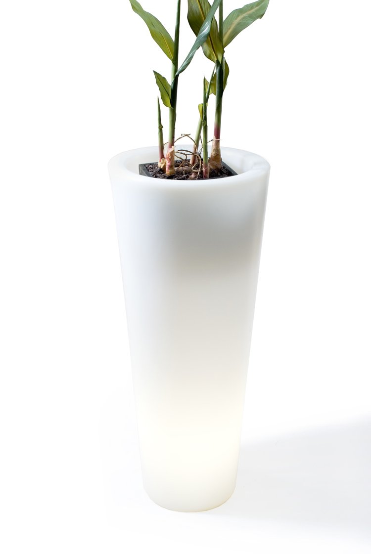 Conic Pot - Modern Outdoor Lamp & Planter for Garden Decor by Offi & Co. | Tall Height Design | Perfect for Patio, Balcony & Backyard Landscaping