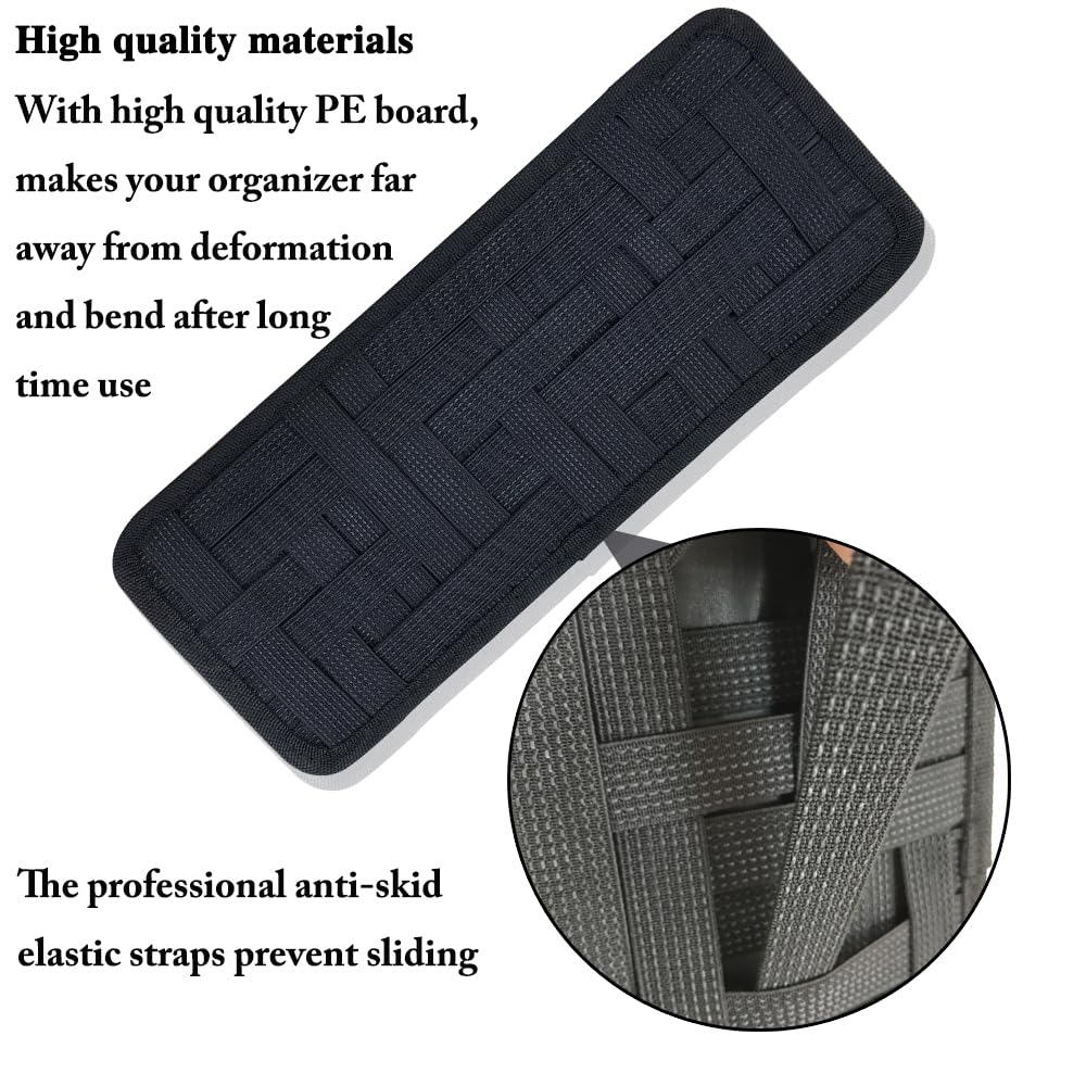 SourceTon 2 Pack Car Sun Visor Organizer - Anti-Slip Elastic Woven Storage Board for Sunglasses, Parking Tickets & Fuel Cards | Perfect for Road Trips & Daily Commute