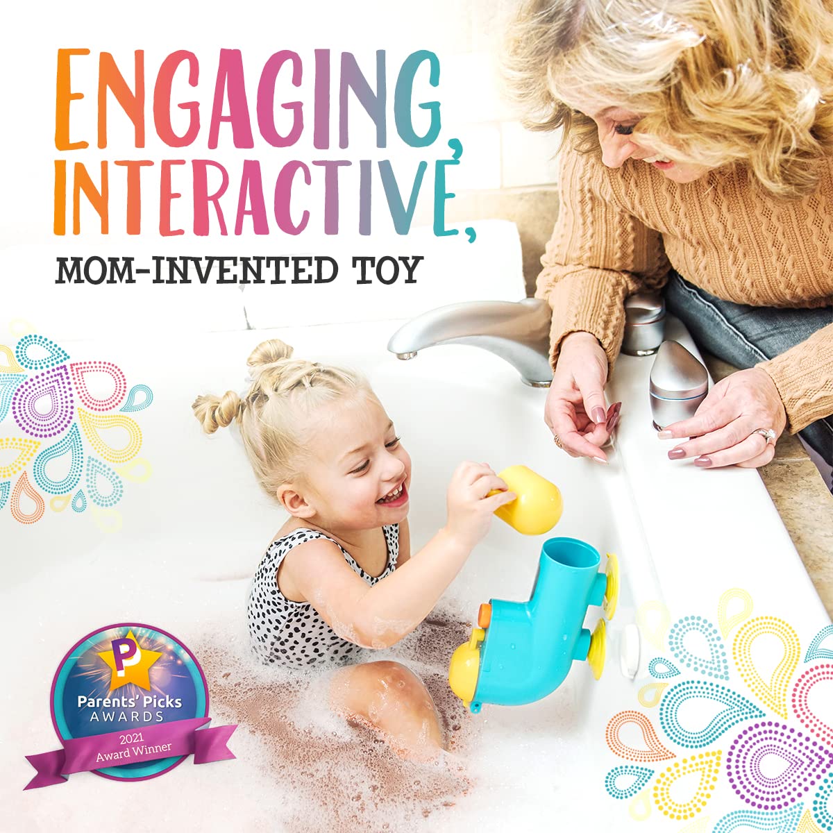 Fill N' Splash Submarine Bath Toy for Toddlers 1-5 Years Old - Fun Bathtub Toys for Boys & Girls - Water Play Learning Toy - Perfect for Sensory Development & Bath Time Fun