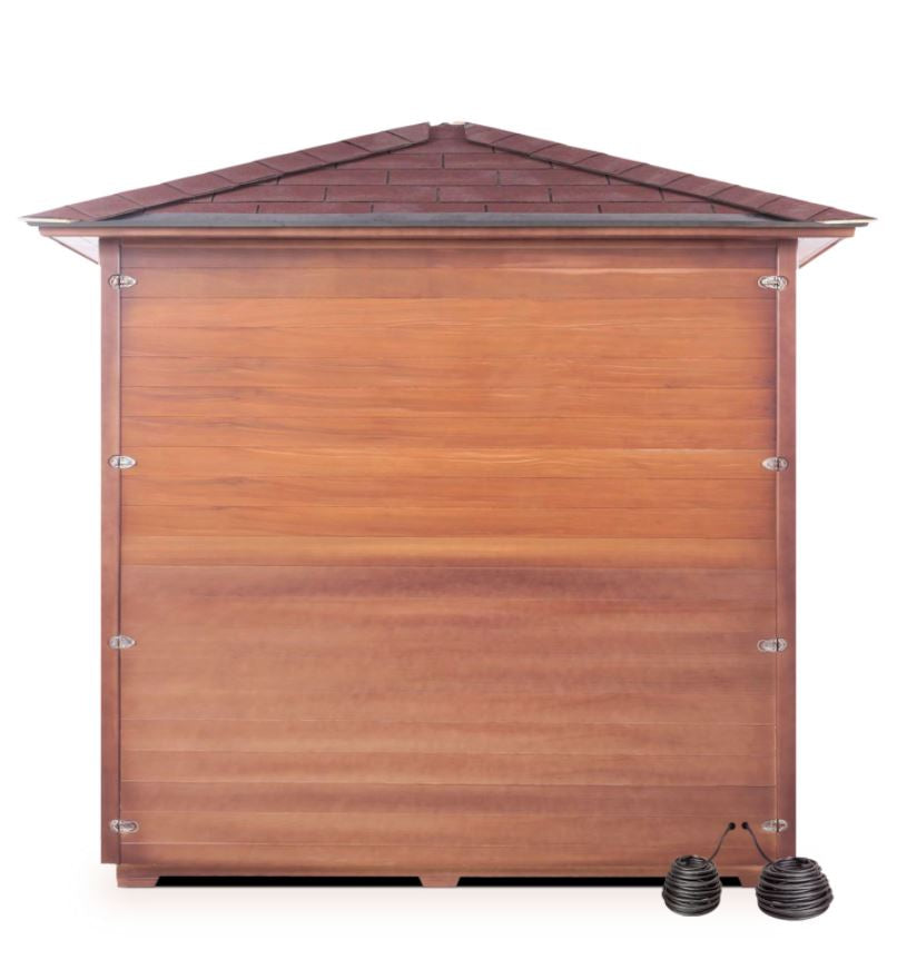 Enlighten Sauna Diamond 5-Person Infrared & Traditional Home Sauna - H 19378 | Perfect for Home Spa, Relaxation & Detox Therapy