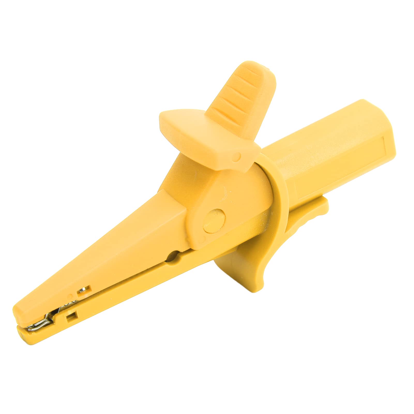 Insulated Banana Test Clips with 4mm Jack - Electrical Test Probes for Multimeters (Yellow)
