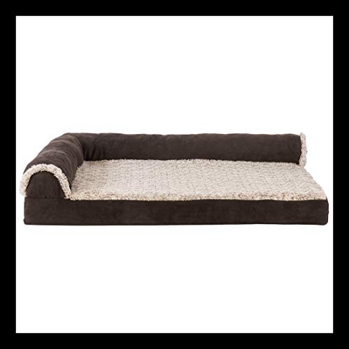 (Two-Tone Faux Fur & Suede) Espresso