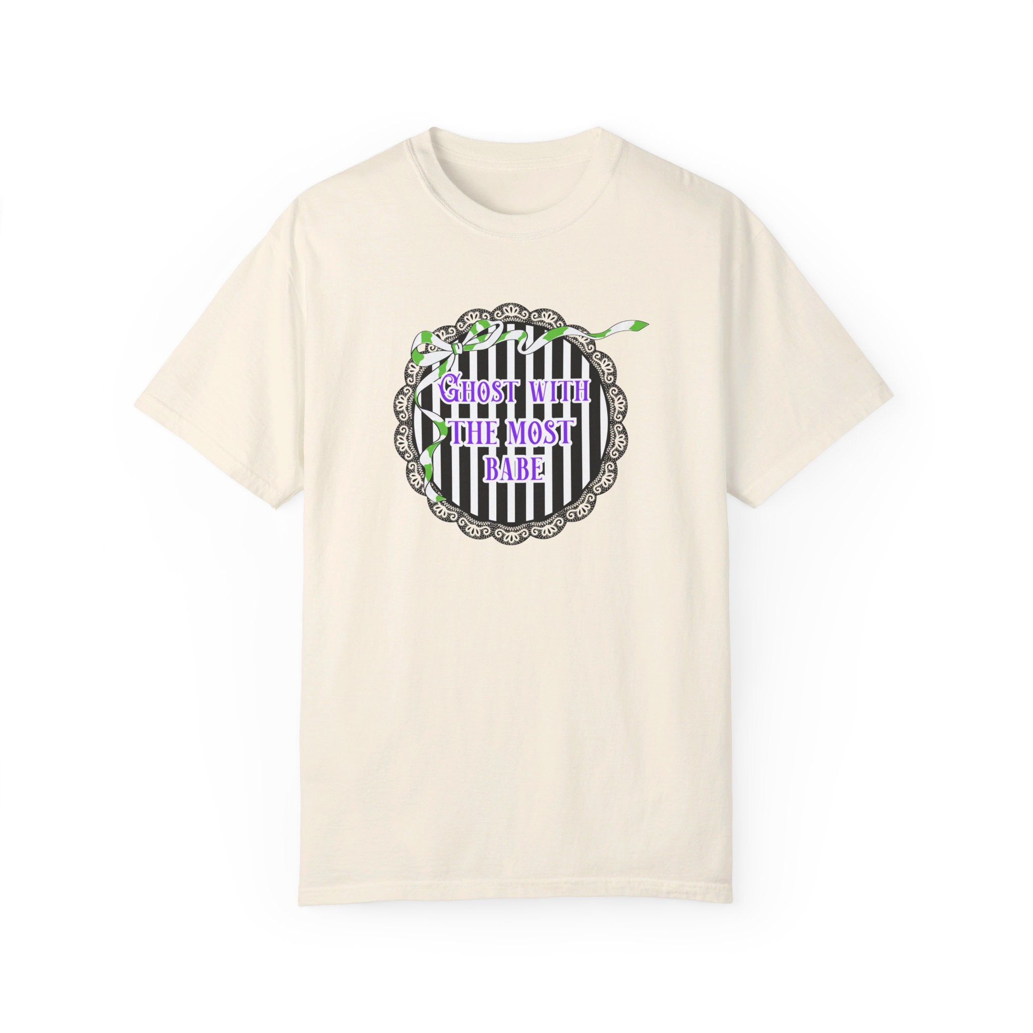 Ghost With The Most Babe Shirt - Cute Halloween Graphic Tee for Women - Perfect for Costume Parties & Spooky Season Outfits