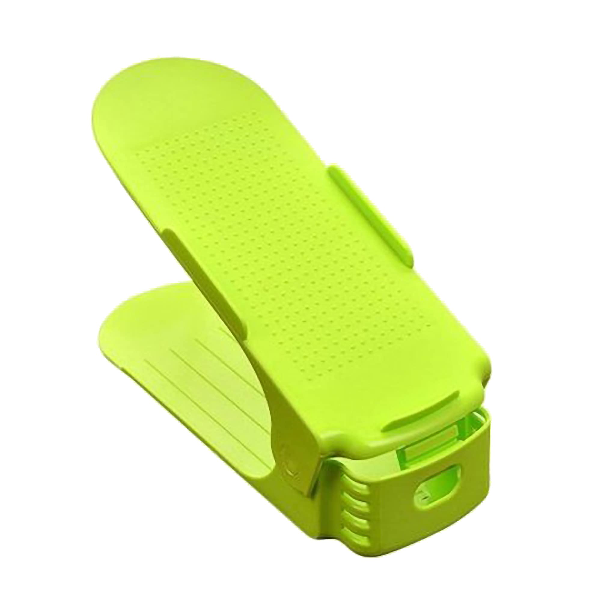 Space-Saving Double Decker Shoe Organizer for Closet - 4 Pack Green Shoe Rack for Small Spaces | Perfect for Bedroom, Entryway & Apartment Storage