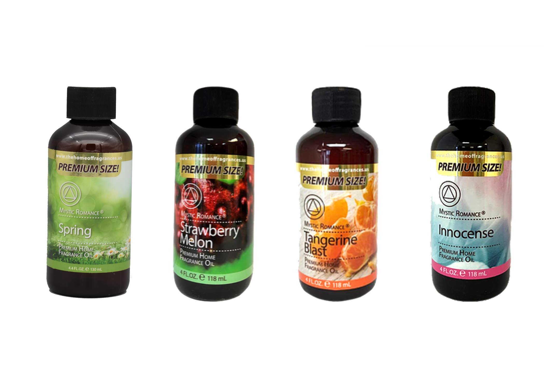 Premium Fragrance Oil Set - 4 Bottles (4oz Each) for Aromatherapy, Candles, Soaps & Home Diffusers | Long-Lasting Scents for Relaxation & Stress Relief
