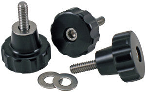 1/4-20 Machined Knob Kit - Set of 3 (M1485KBKIT) | Durable Aluminum Knobs for Machinery, Equipment & DIY Projects | Perfect for CNC, 3D Printers & Workshop Tools