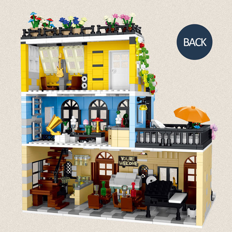 City High Rise Hotel & Restaurant Building Set - 1464 PCS Creative Construction Toy for Adults & Kids - Perfect for Architecture Enthusiasts, Model Collectors & STEM Learning