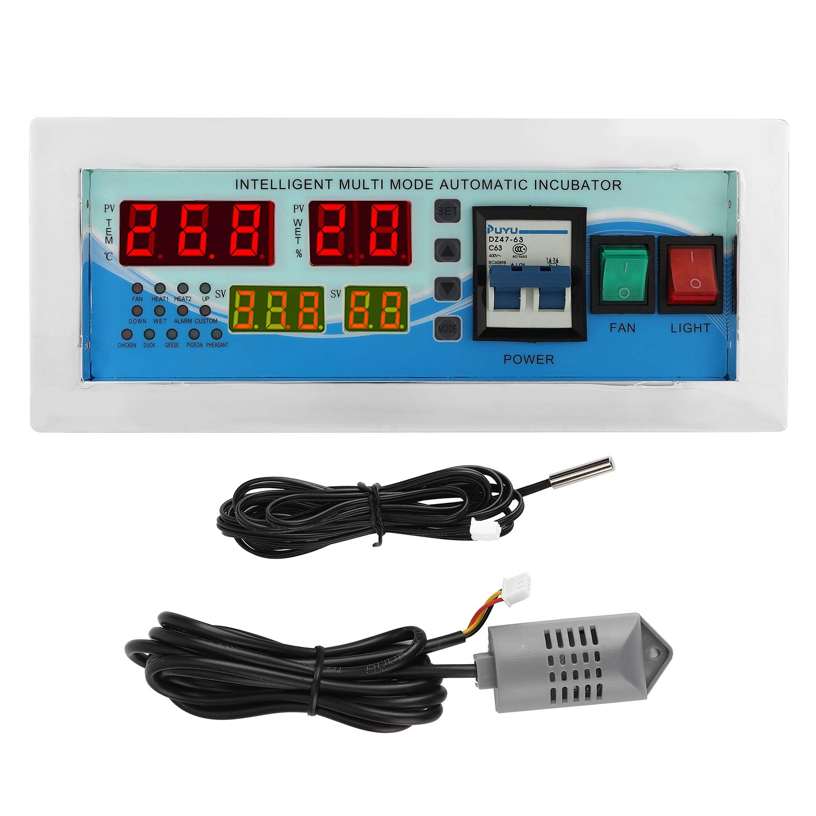 Digital Egg Incubator Controller - High Accuracy Temperature & Humidity Monitor with LCD Display for Chicken, Goose, Quail & Duck Eggs (180-240V) | Perfect for Poultry Farming & Hatching Eggs at Home