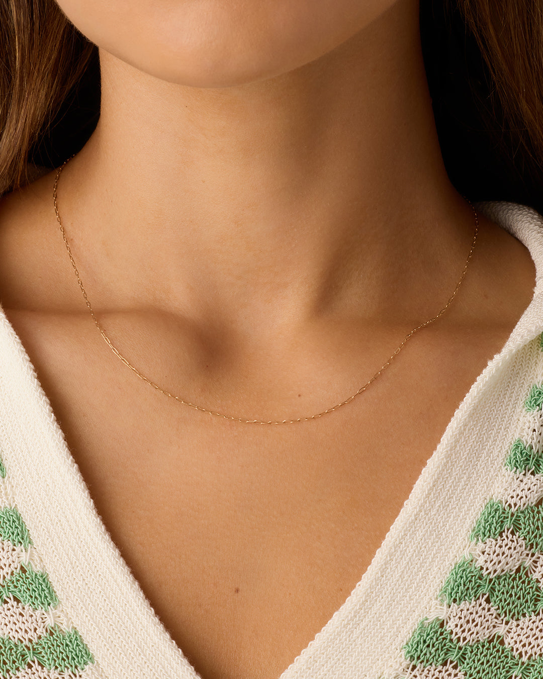 14K Gold Parker Delicate Link Necklace for Women - Elegant Layering Chain Jewelry Gift for Birthday, Anniversary & Valentine's Day