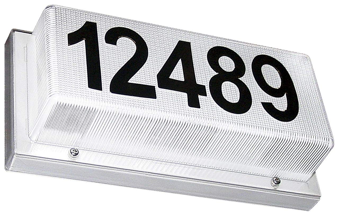 W2010 Illuminated Address Box - LED Mailbox Numbers with Solar Power for House, Apartment & Business - Perfect for Nighttime Visibility and Enhanced Curb Appeal