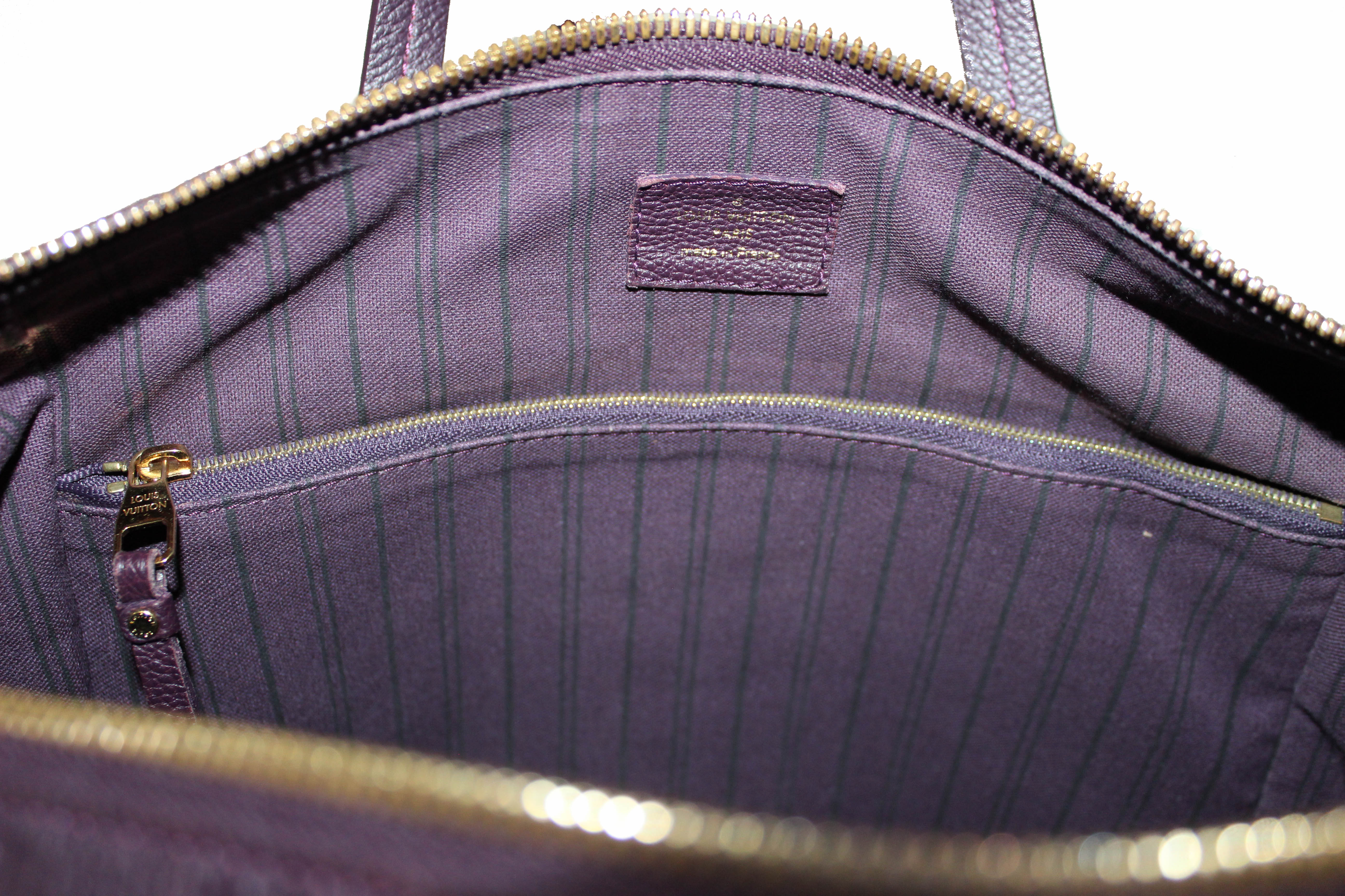 Authentic Louis Vuitton Purple Empreinte Leather Inspiree Shoulder Bag - Luxury Designer Handbag for Women, Perfect for Work, Travel & Evening Events