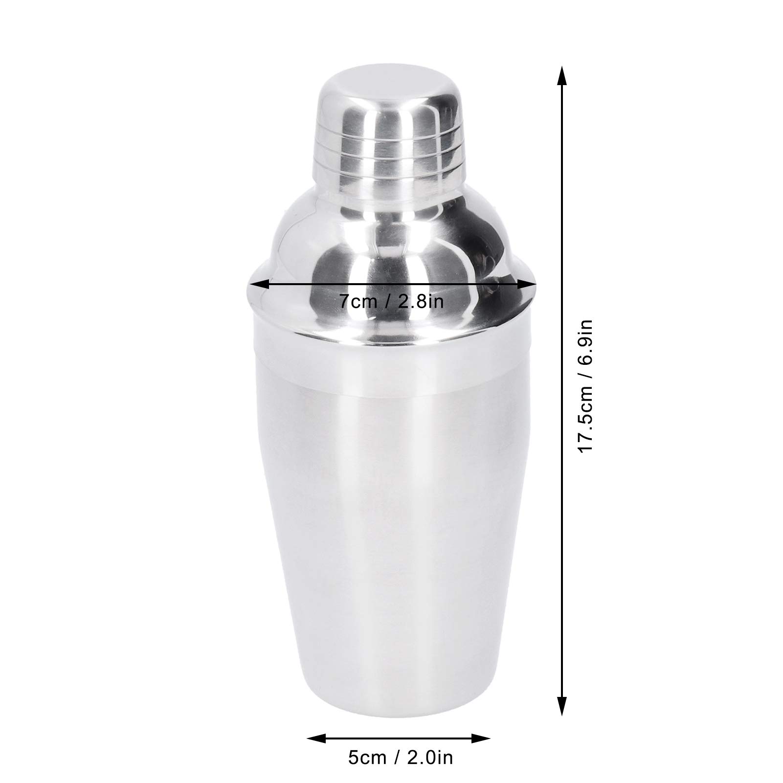 Premium 350ml Stainless Steel Cocktail Shaker - 3-Stage Bar Mixer with Food-Grade Safe Design for Bartenders & Home Use | Perfect for Mojitos, Martinis & Whiskey Sours