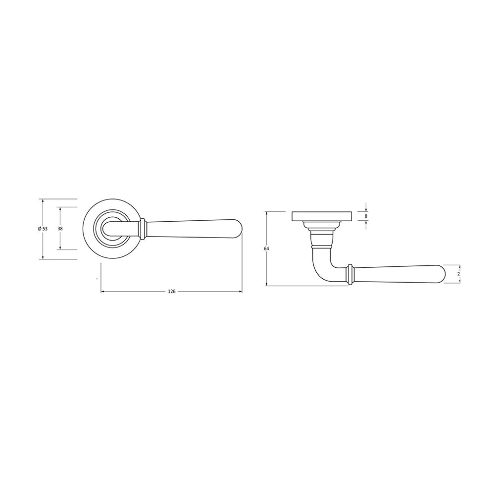 Premium Polished Stainless Steel Newbury Lever Door Handles with Concealed Rose - Modern Interior Door Hardware for Homes, Offices & Commercial Spaces