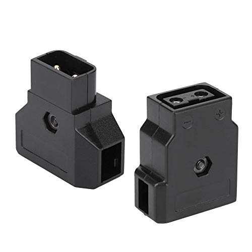 Mugast D-Tap Plug Set - Black B-Type Male & Female Connectors with Locating Pin for Anton/Bauer Cameras & Camcorders - Professional Camera Power Accessories for Film & Video Production