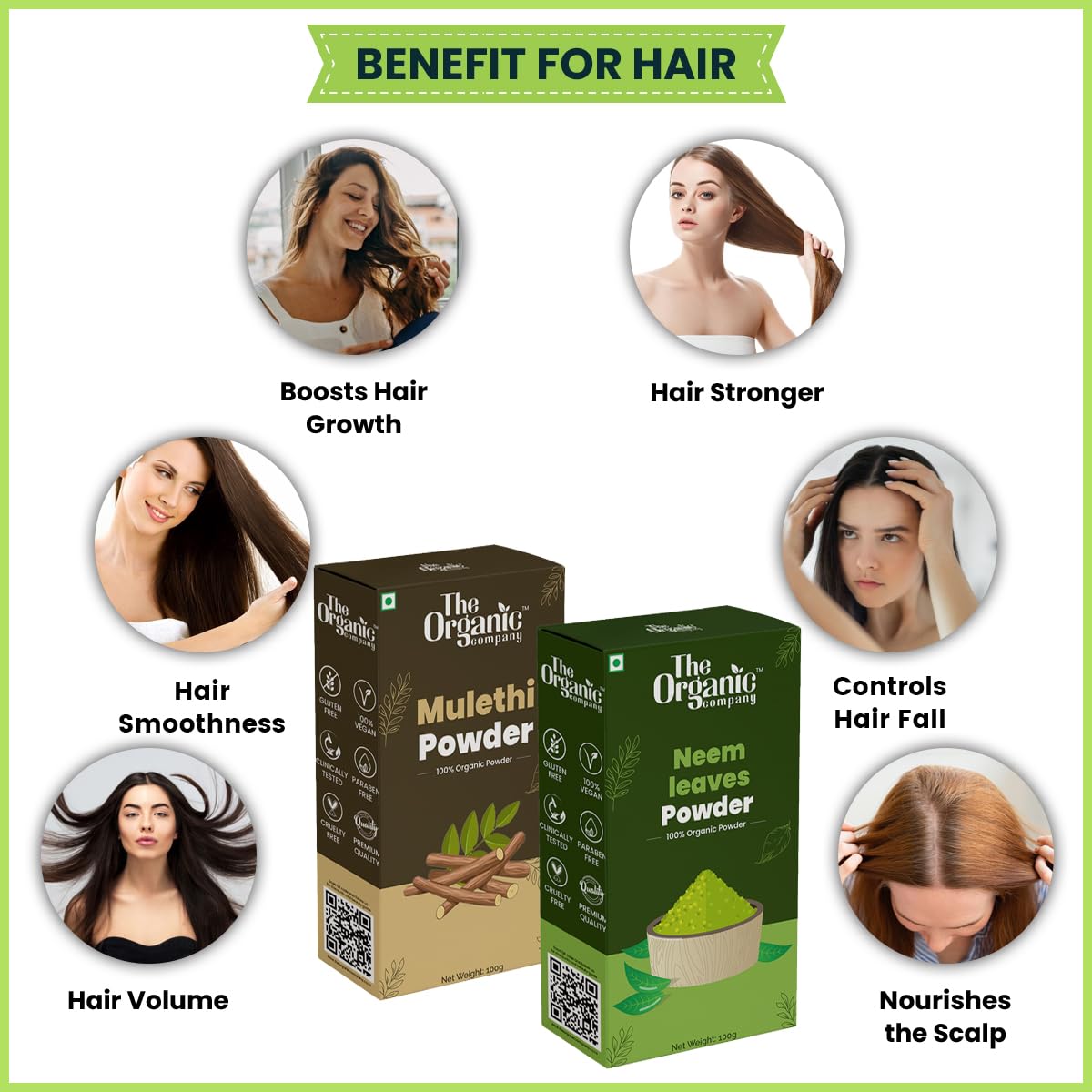Neem Leaves & Mulethi Powder Combo Pack for Skin Care, Hair Growth & Diabetes Management - Organic Ayurvedic Treatment for Acne, Dark Circles & Spots | Perfect for Daily Beauty Routine & Holistic Wellness