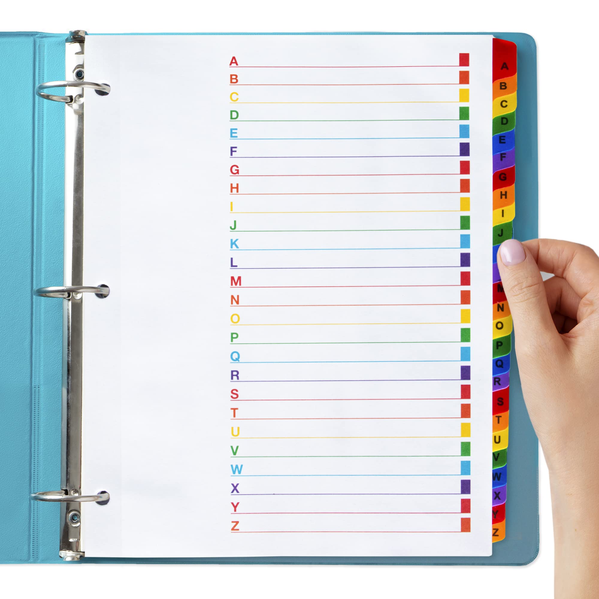 Alphabet Binder Dividers for 3 Ring Binder - 3 Sets of 26 A-Z Dividers, 8.5 x 11 Letter Size - Perfect for School, Office & Home Organization - Durable Tabs for Easy Filing & Maximum Coverage