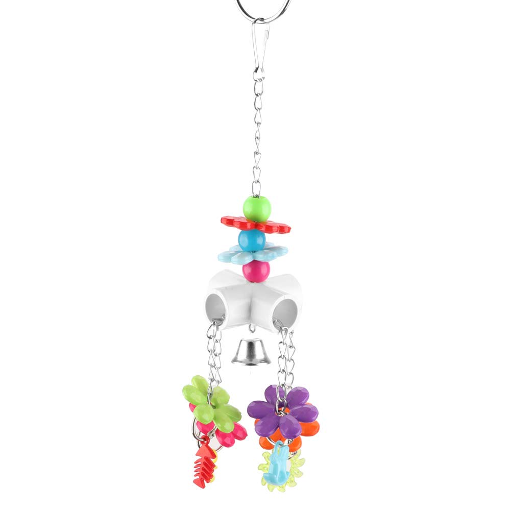 Zerodis Hanging Parrot Toy - Interactive Bird Play Toy with Hanger for Parakeets, Cockatiels & Small Birds - Perfect for Cage Entertainment & Mental Stimulation