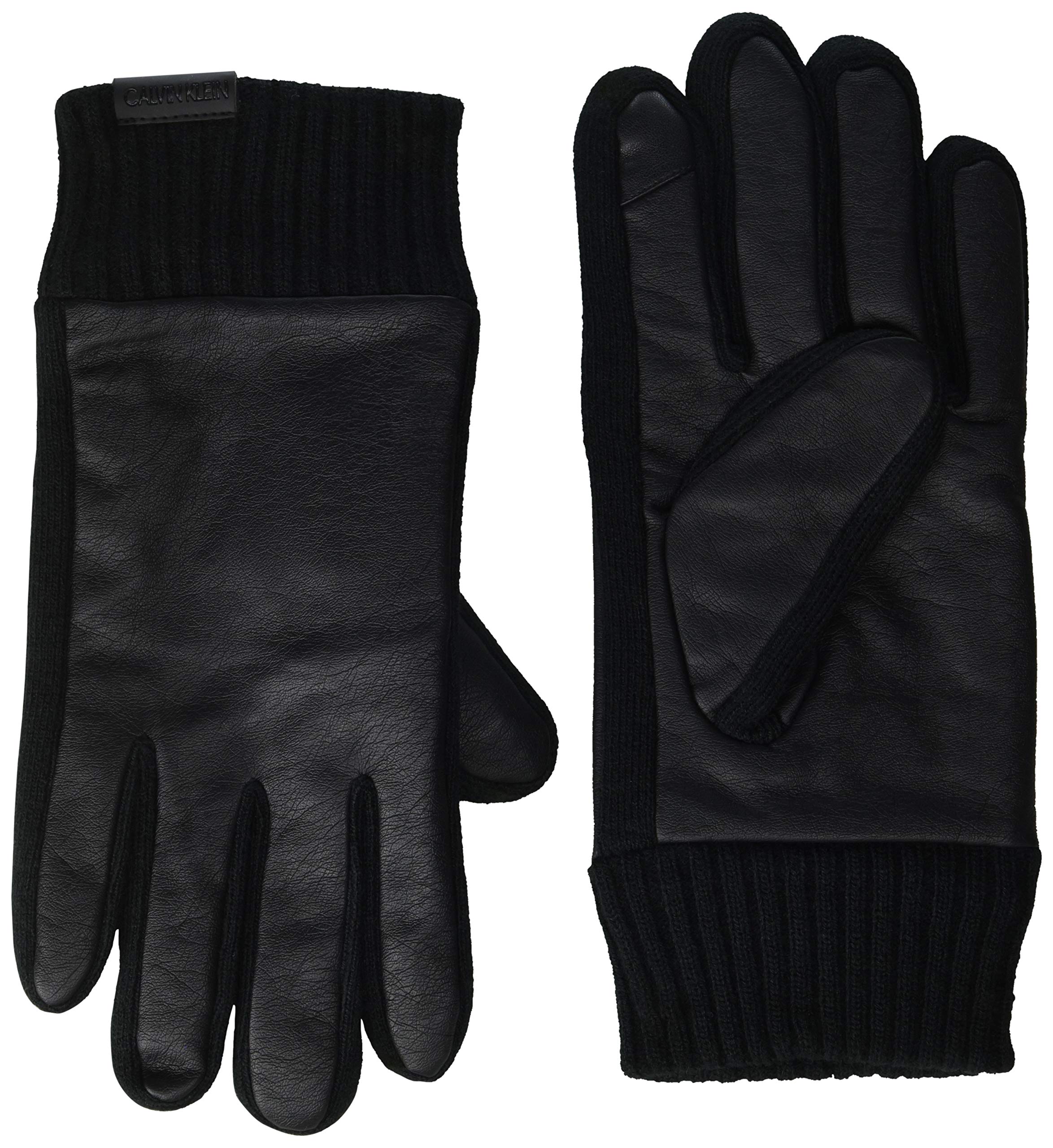 Calvin Klein Men's Touchscreen Gloves - Winter Warm Fleece Lined Touch Screen Compatible Gloves for Smartphones | Perfect for Driving, Outdoor Activities & Cold Weather