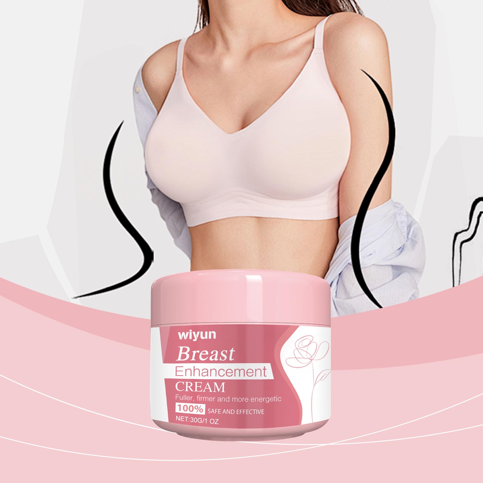 Natural Breast Enlargement Cream for Women - Firming & Lifting Enhancement Cream with Herbal Extracts (30g) | Safe & Effective Breast Growth Solution for Confidence & Intimacy
