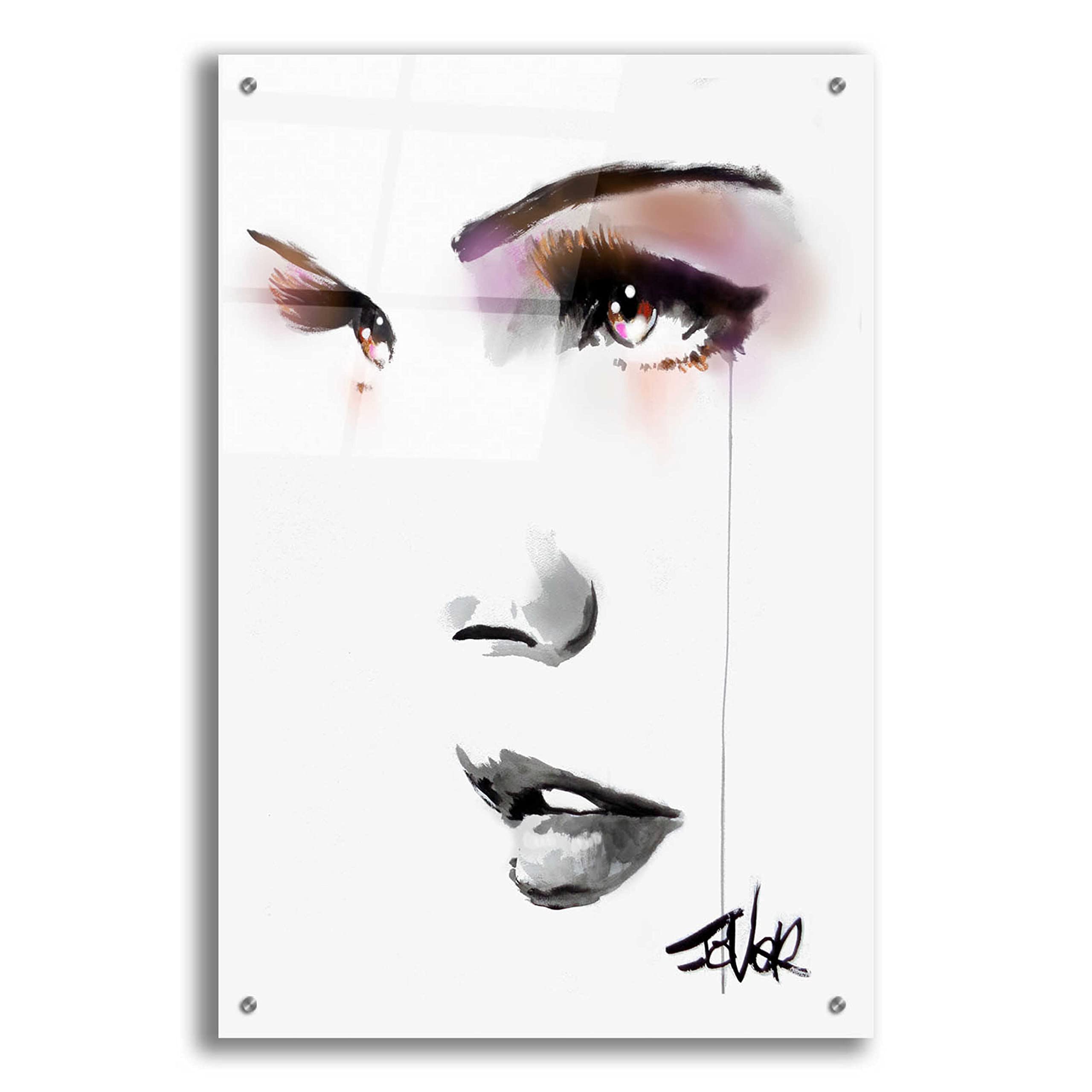 Epic 'Brown Energy' Abstract Art Print by Loui Jover - 24x36 Inch Acrylic Glass Wall Decor - Perfect for Living Room, Bedroom or Office Modern Art Display
