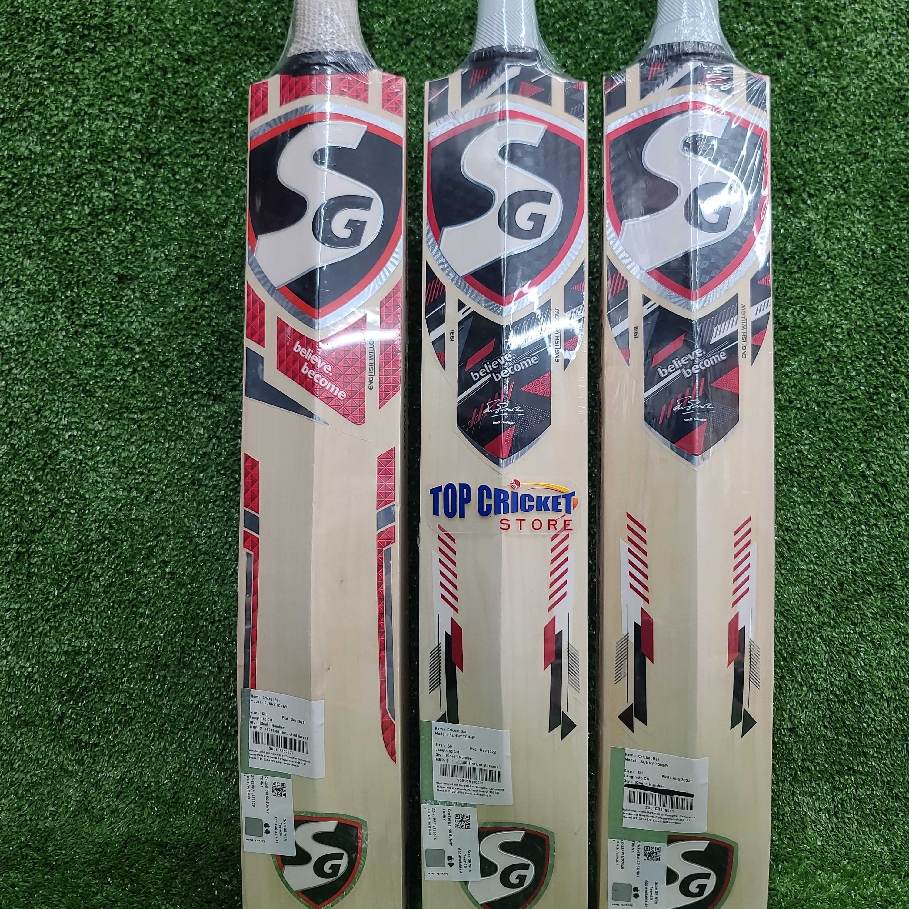 SG Sunny Tonny English Willow Cricket Bat - Premium Quality for Professional & Amateur Players - Perfect for Matches, Training & Backyard Games